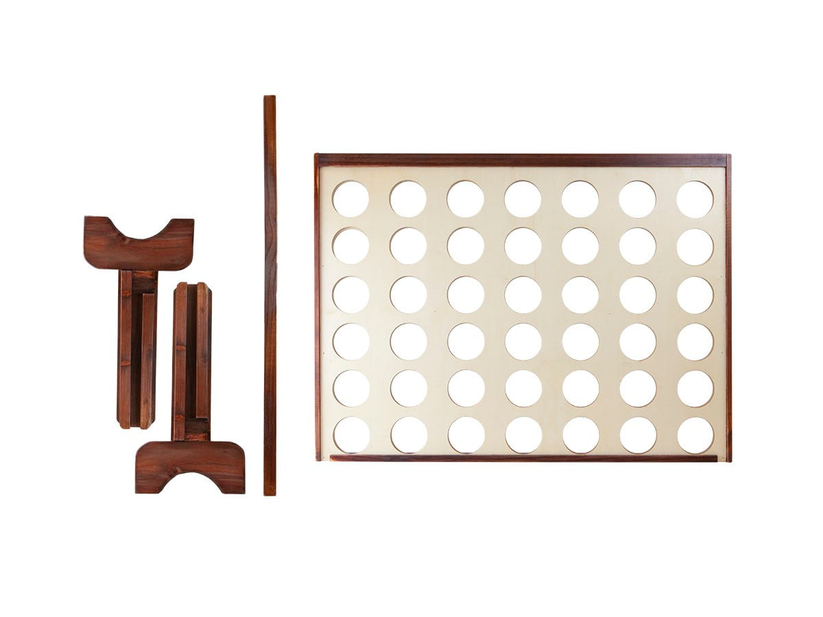 Monoprice Giant Four-in-a-Row Game Set for Outdoor Events and Parties (Brown, 42-Piece Set) 9nxe7