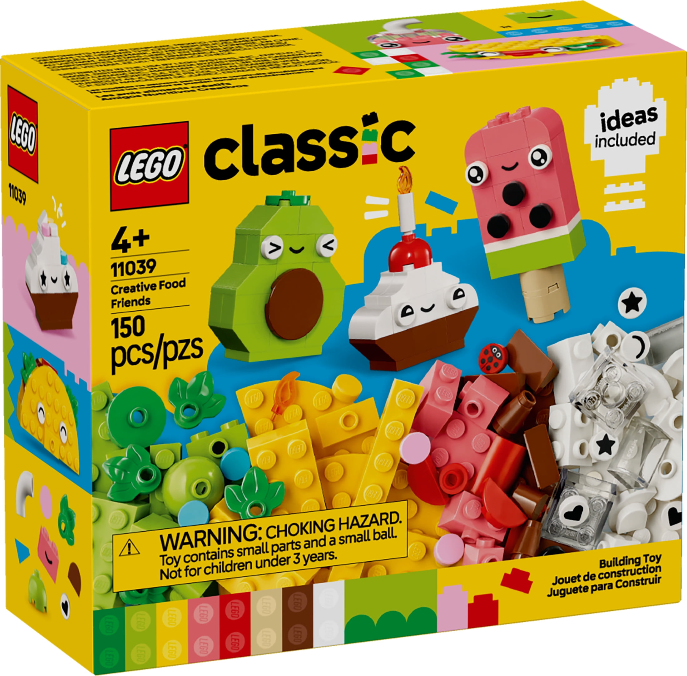 LEGO Classic Creative Food Friends Building Set, Imaginative Pretend Play Food Construction Kit (161 Pieces) i5di9