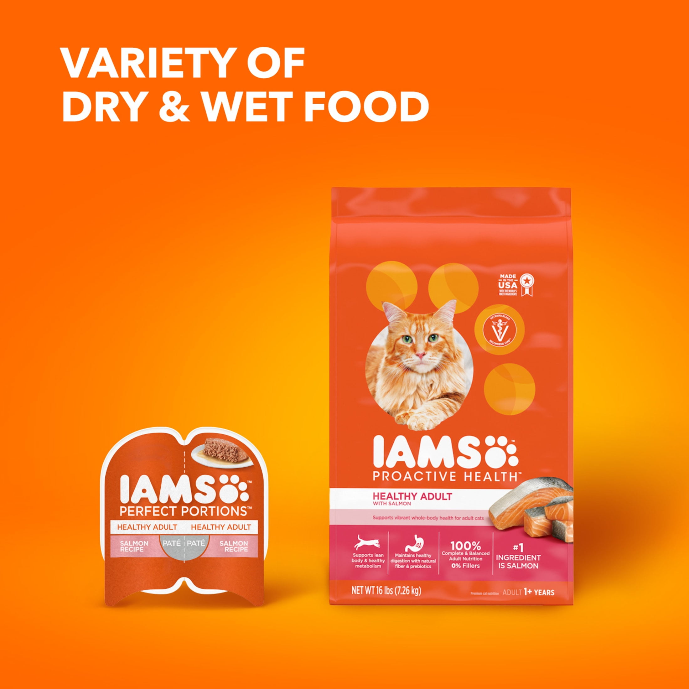 Iams Proactive Health Adult Dry Cat Food, Salmon Recipe (7 lb) xc9cr