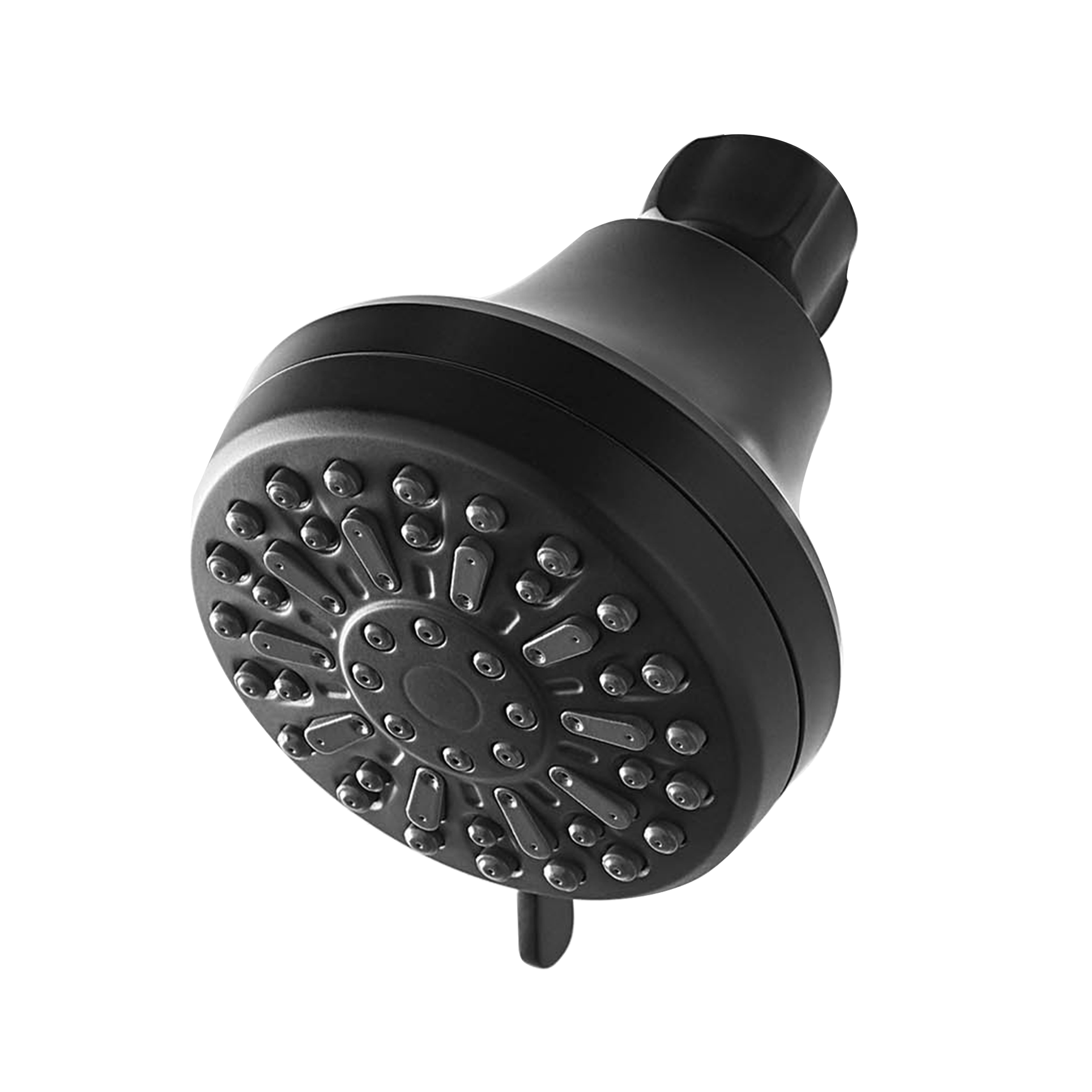 Mainstays 6-Setting Shower Head, High-Pressure Adjustable Spray (Matte Black, 3.5 in Face) 58u1n