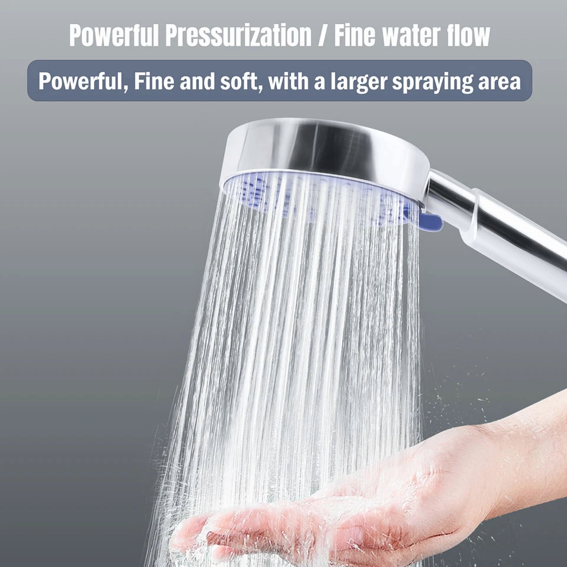 VAULT High Pressure Handheld Shower Head with 5 Adjustable Spray Settings (Chrome, 4 in) psn25