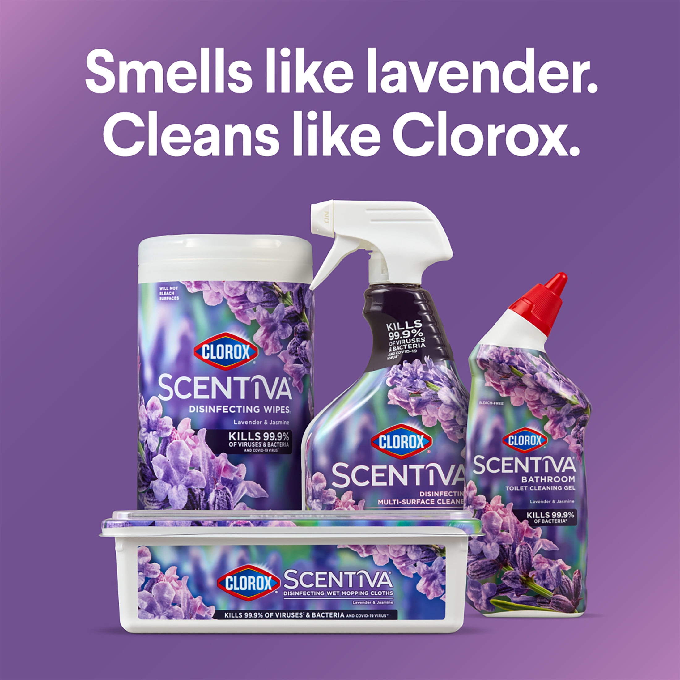Clorox Scentiva Toilet Bowl Cleaning Gel, Lavender and Jasmine Scent (24 fl oz) drgoe