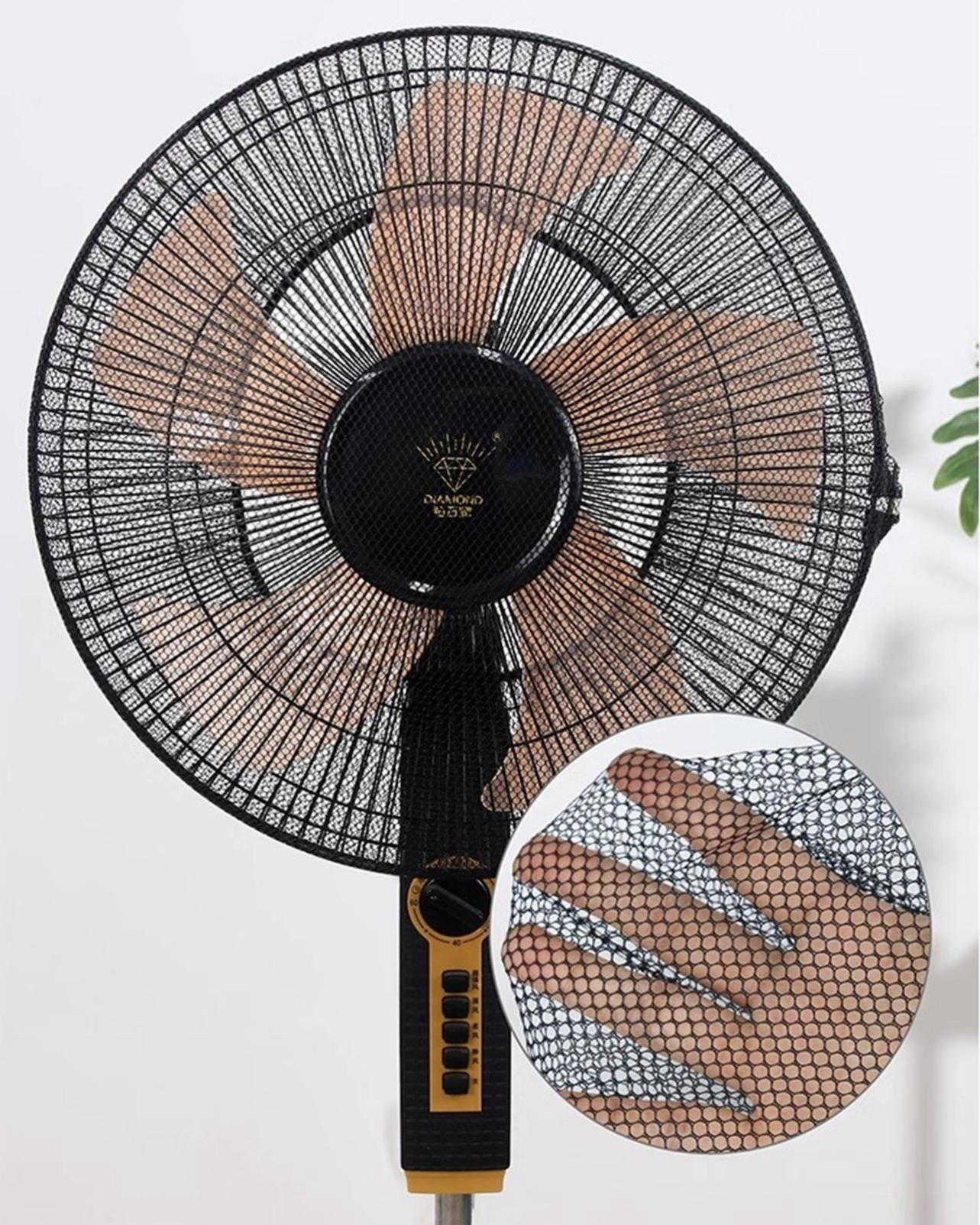 Toycle Electric Fan Safety Mesh Cover, Child Finger Protector Guard, Dust-Proof Protective Net for Pedestal and Floor Fans (Black, 18 in) 70s8m