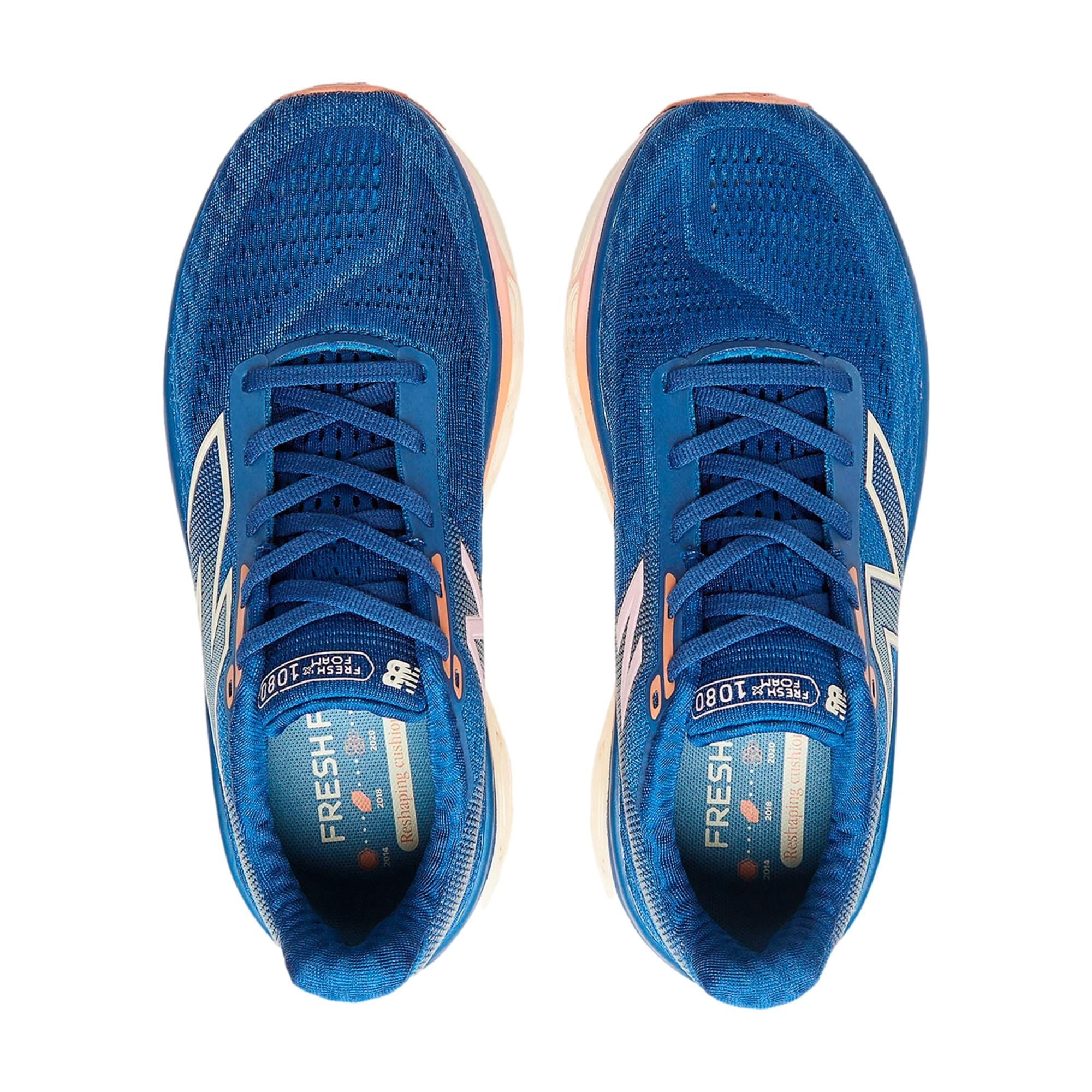 New Balance Fresh Foam x 1080 V14 Women's Running Shoes Cushioning Performance (Blue/Beige, 6.5) 5v6zt