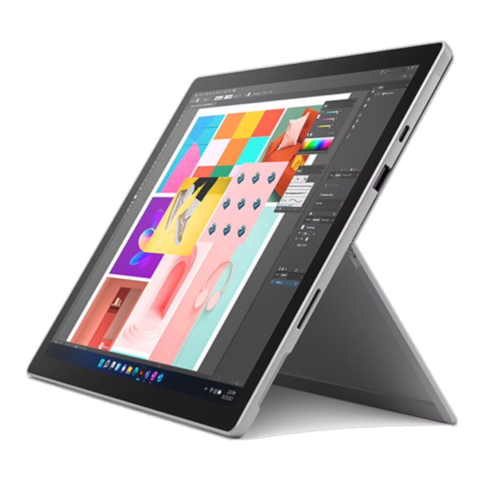 Microsoft Surface Pro 7 Tablet (Platinum, 12.3 in, 16 GB RAM, 512 GB SSD, Windows 10 Pro) dqvuu