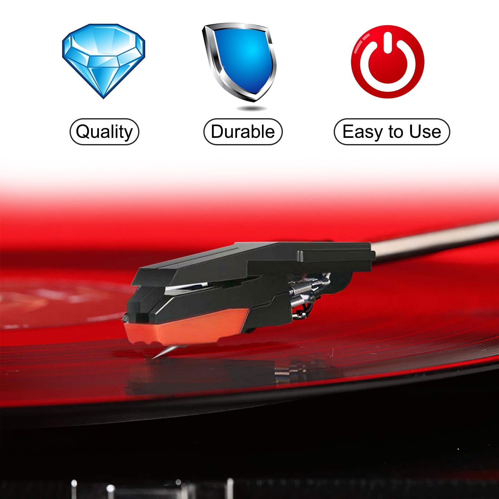EEEkit Diamond Stylus Replacement Needle for Turntable Phonograph (3 Pack) zvffs