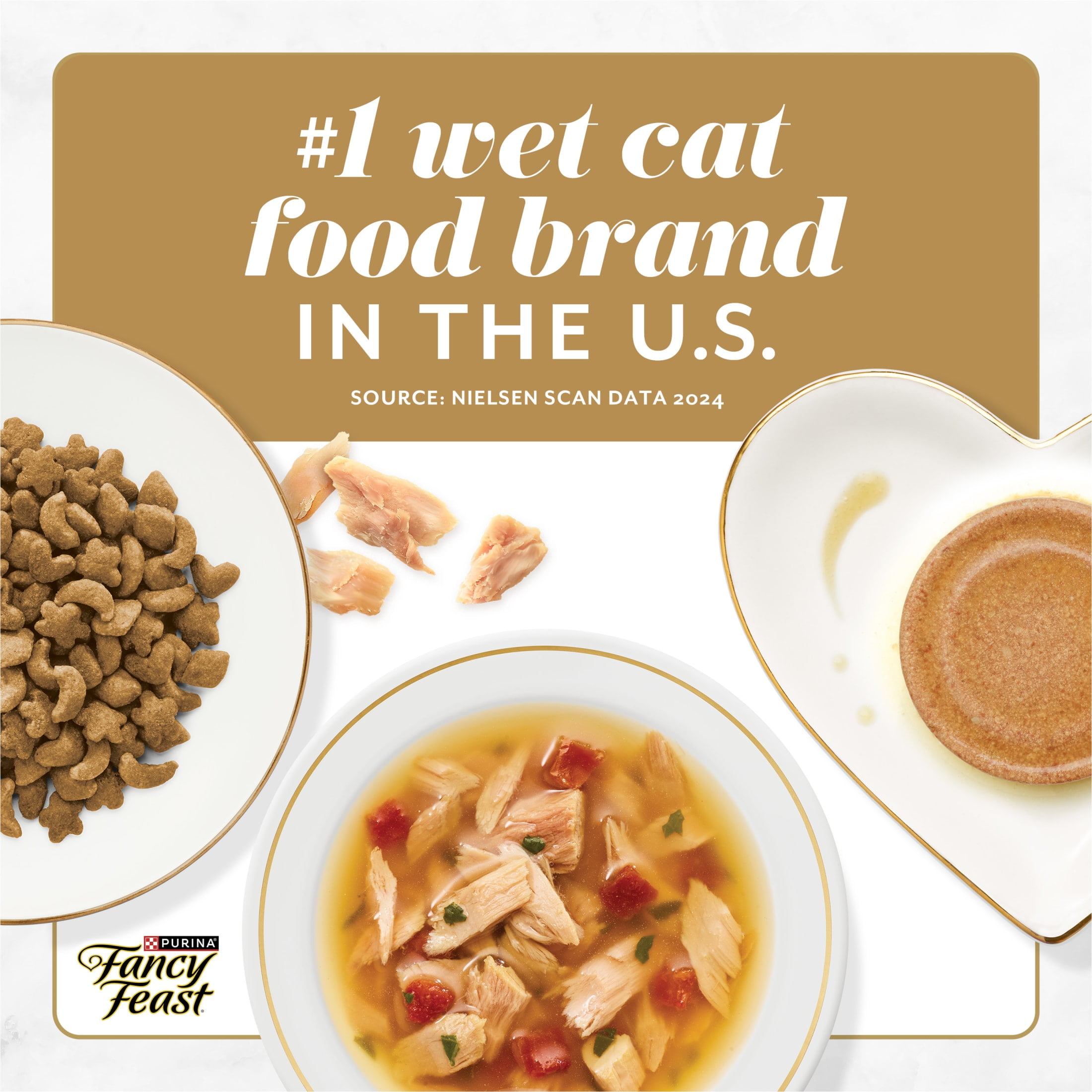 Fancy Feast Petites Seared Salmon Entree with Spinach Wet Cat Food (12 Pack, 2.8 oz) anumx