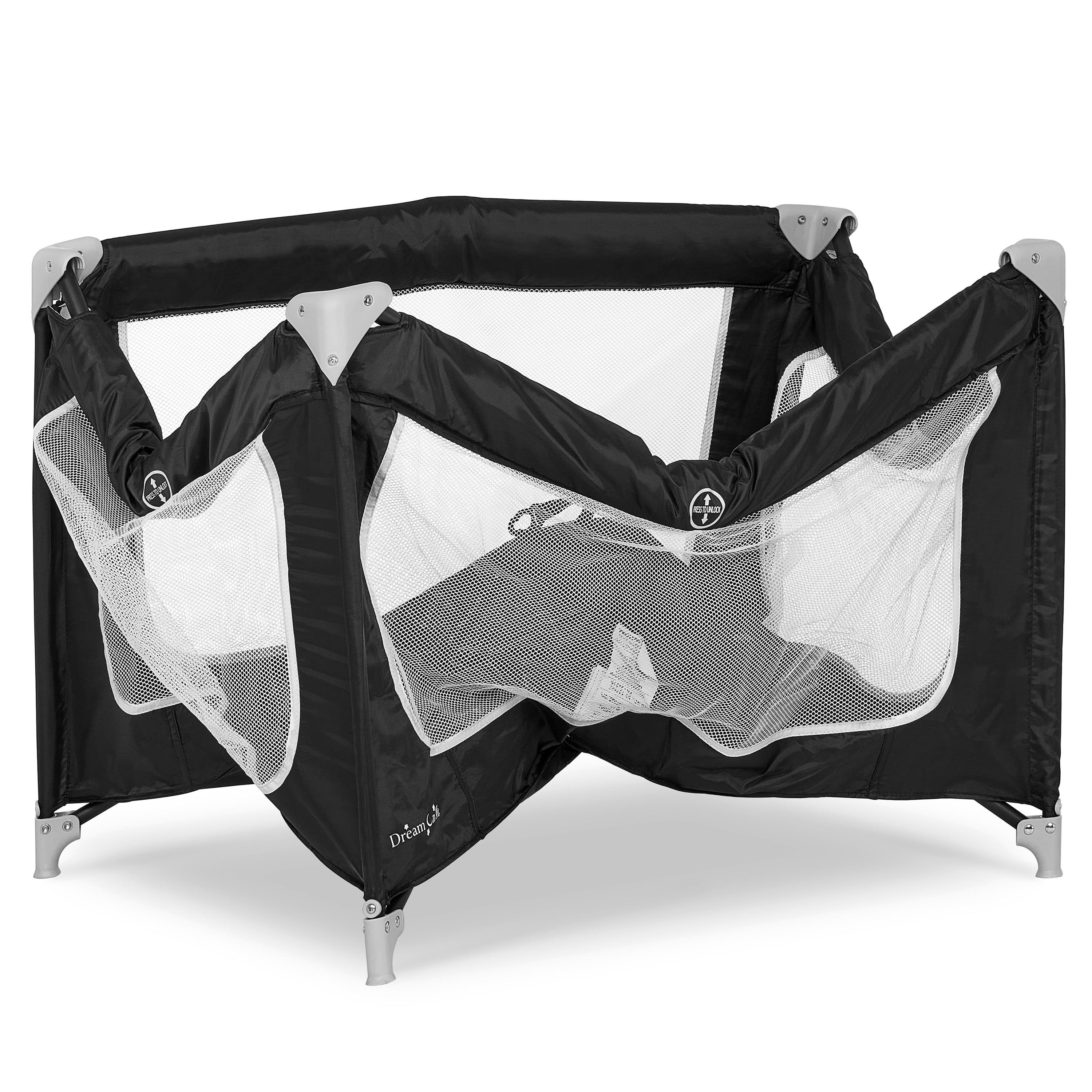 Dream On Me Zodiak Portable Playard with Carry Bag and Shoulder Strap (Black, 40 in x 27.5 in x 25.5 in) ru2lj