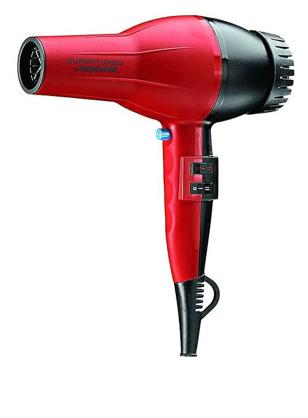 BaBylissPRO Turbo Dryer Professional Hair Blow Dryer with Concentrator Nozzle (Red, 2000 Watts) ghyzp