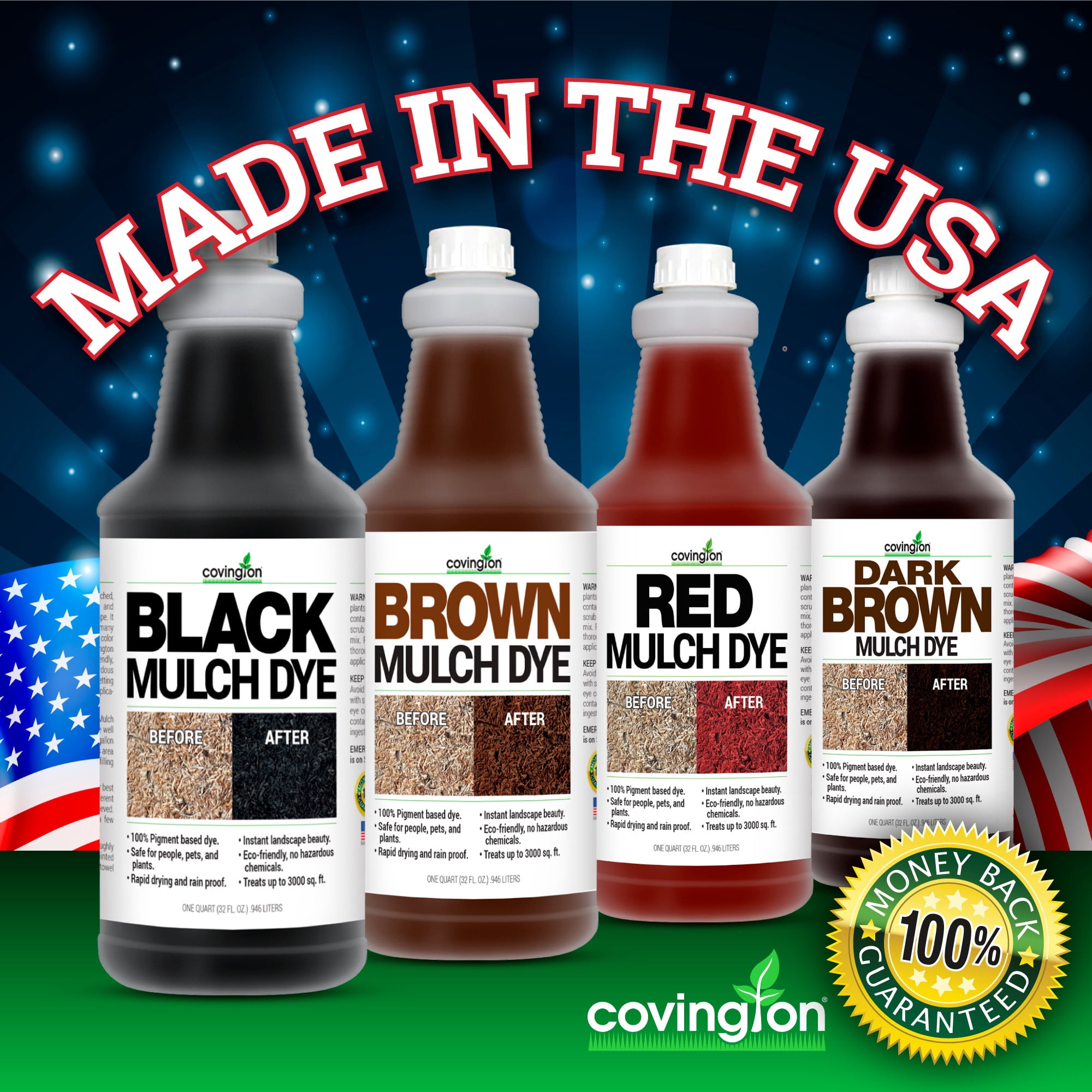 Covington Naturals Mulch Dye Concentrate (Black, 32 fl oz) tdmf2