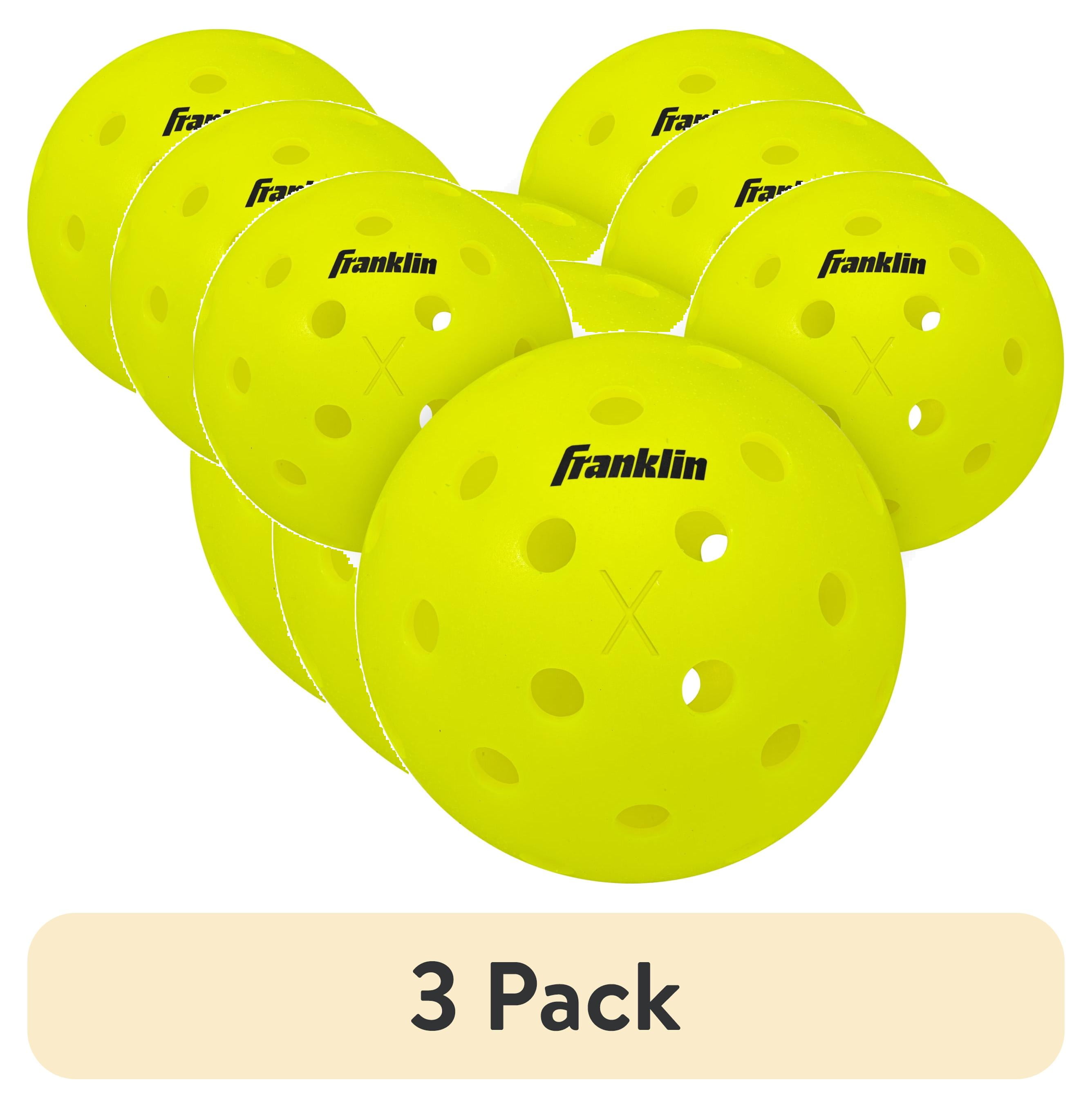 Franklin Sports X-40 Outdoor Pickleballs Professional Tournament Grade (Optic Yellow, 3 Pack) c918h