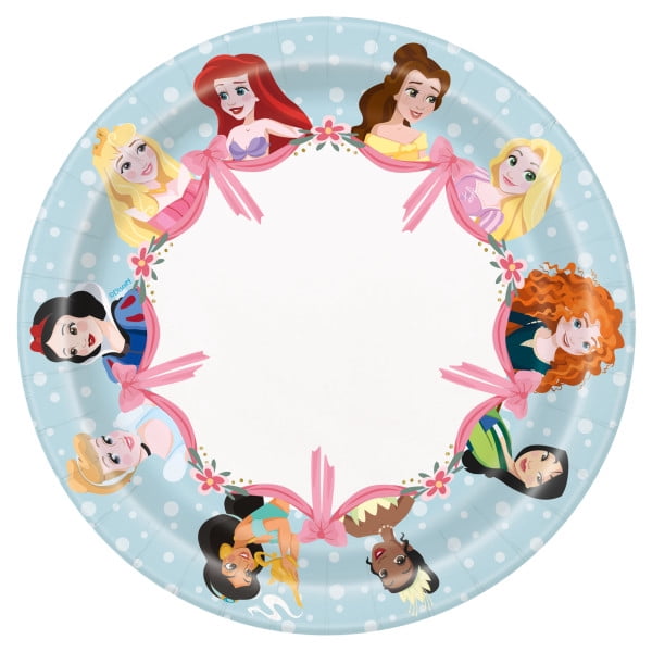 Disney Princess Round Dessert Plates (7 in, 8 ct) pwmo2