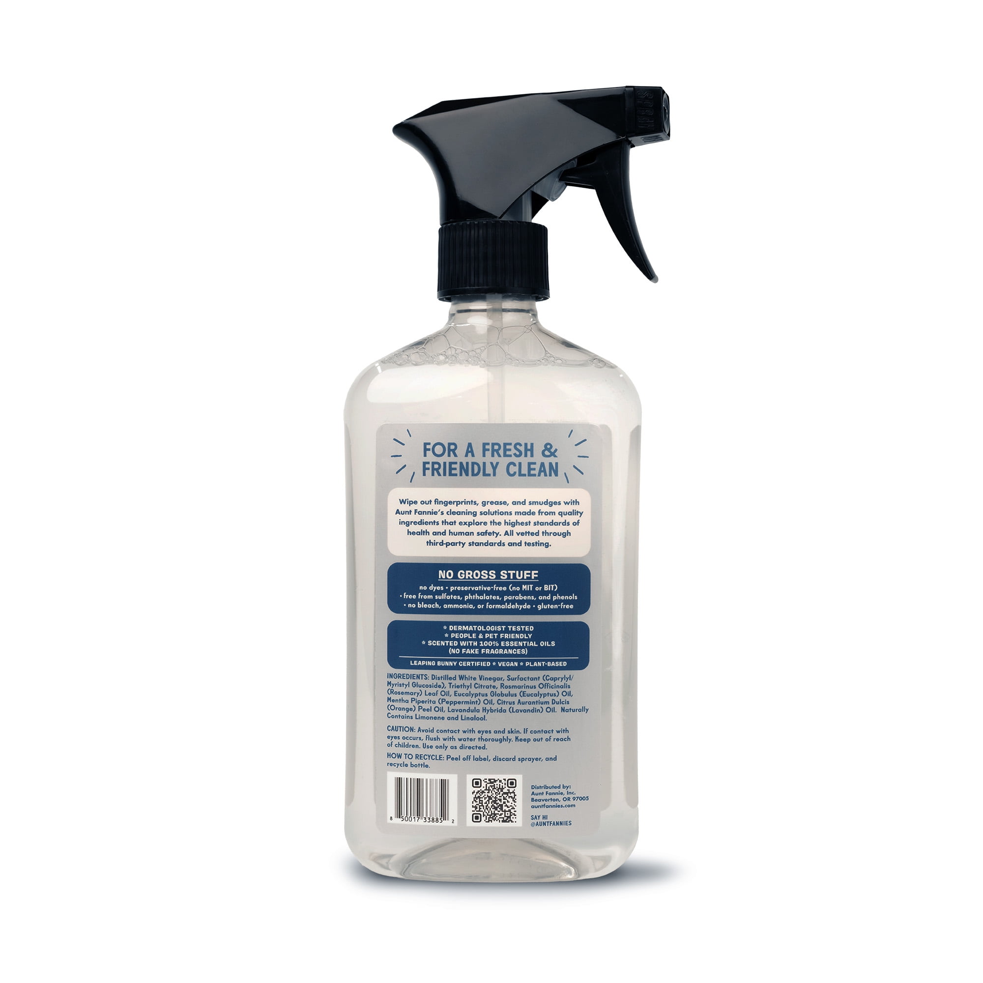 Aunt Fannie's Stainless Steel Cleaner, Streak-Free Plant-Based Formula (Lavender, 16.9 fl oz) xu1vn