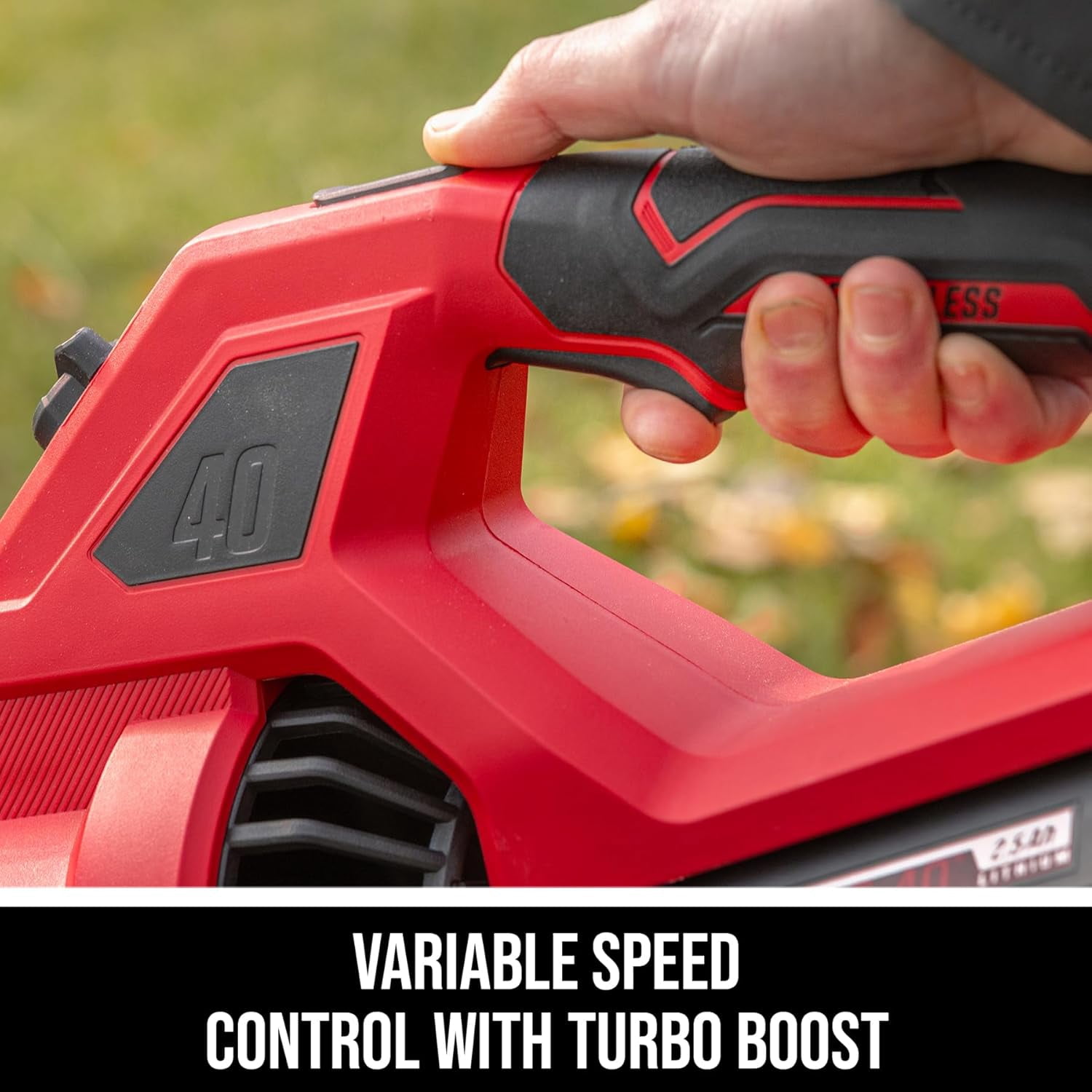 SKIL PWR CORE 40V Brushless Leaf Blower with 2.0Ah Battery and Charger (460 CFM, 120 MPH) jkv9o
