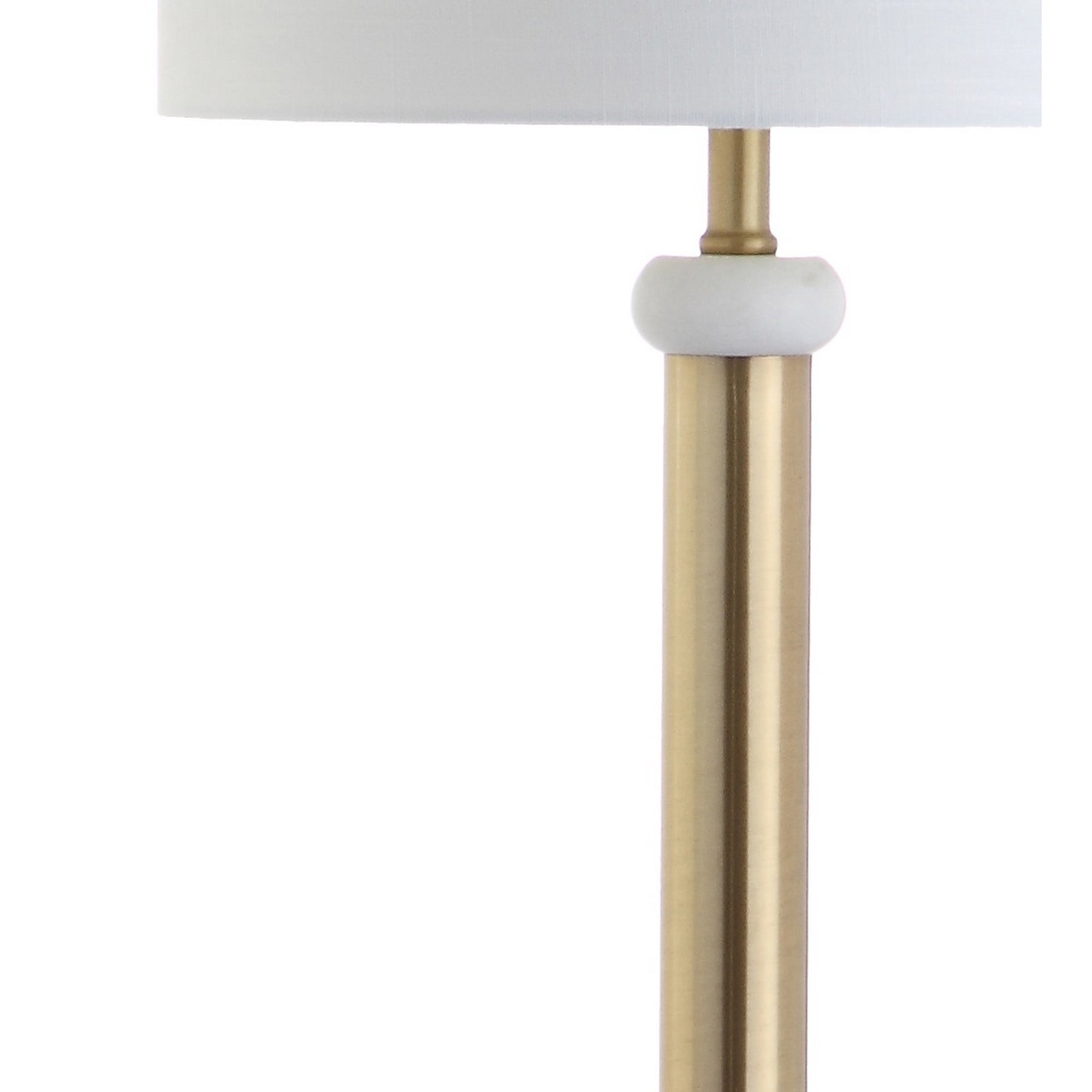 JONATHAN Y Gregory Metal and Marble LED Floor Lamp (Brass Gold, 60.5 in) 1pa87