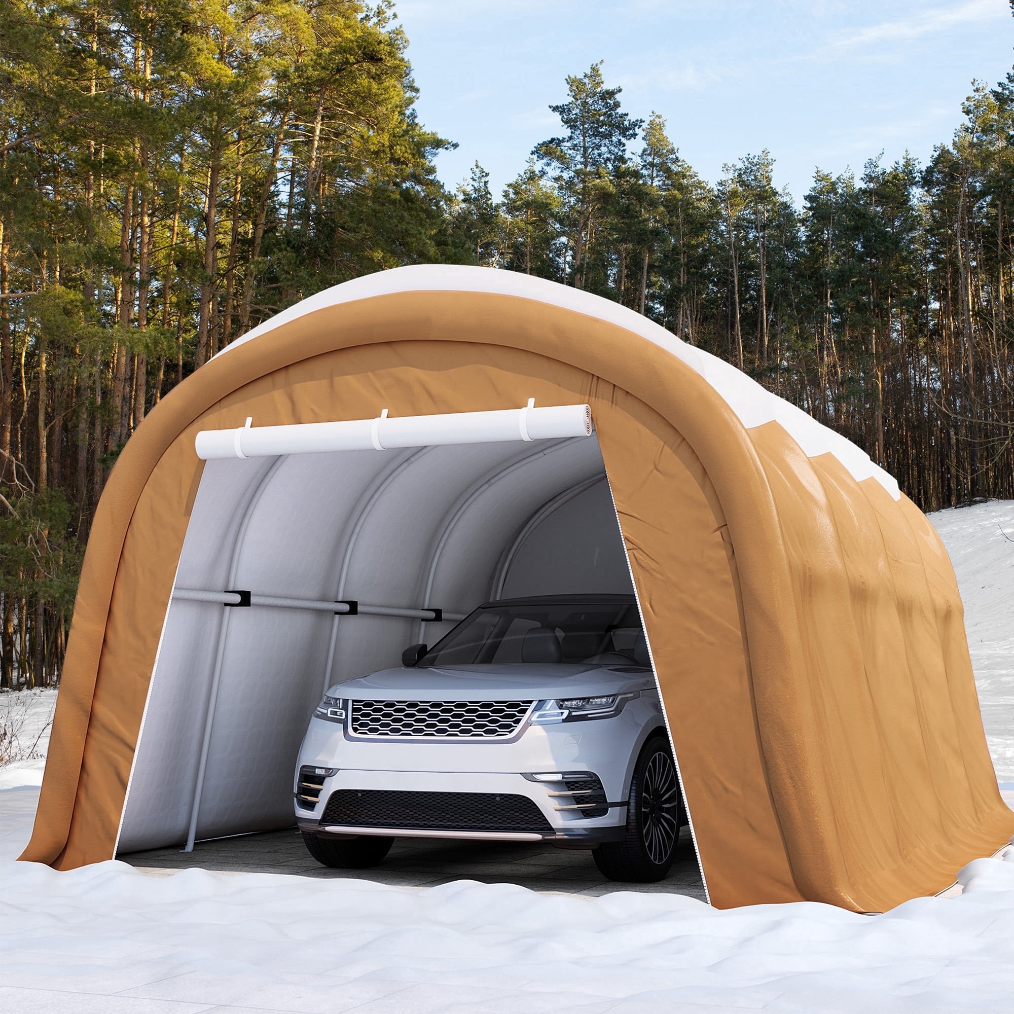 VENTOPYR Heavy Duty Carport Canopy with Steel Frame (10 ft x 20 ft x 9 ft) yhxpf