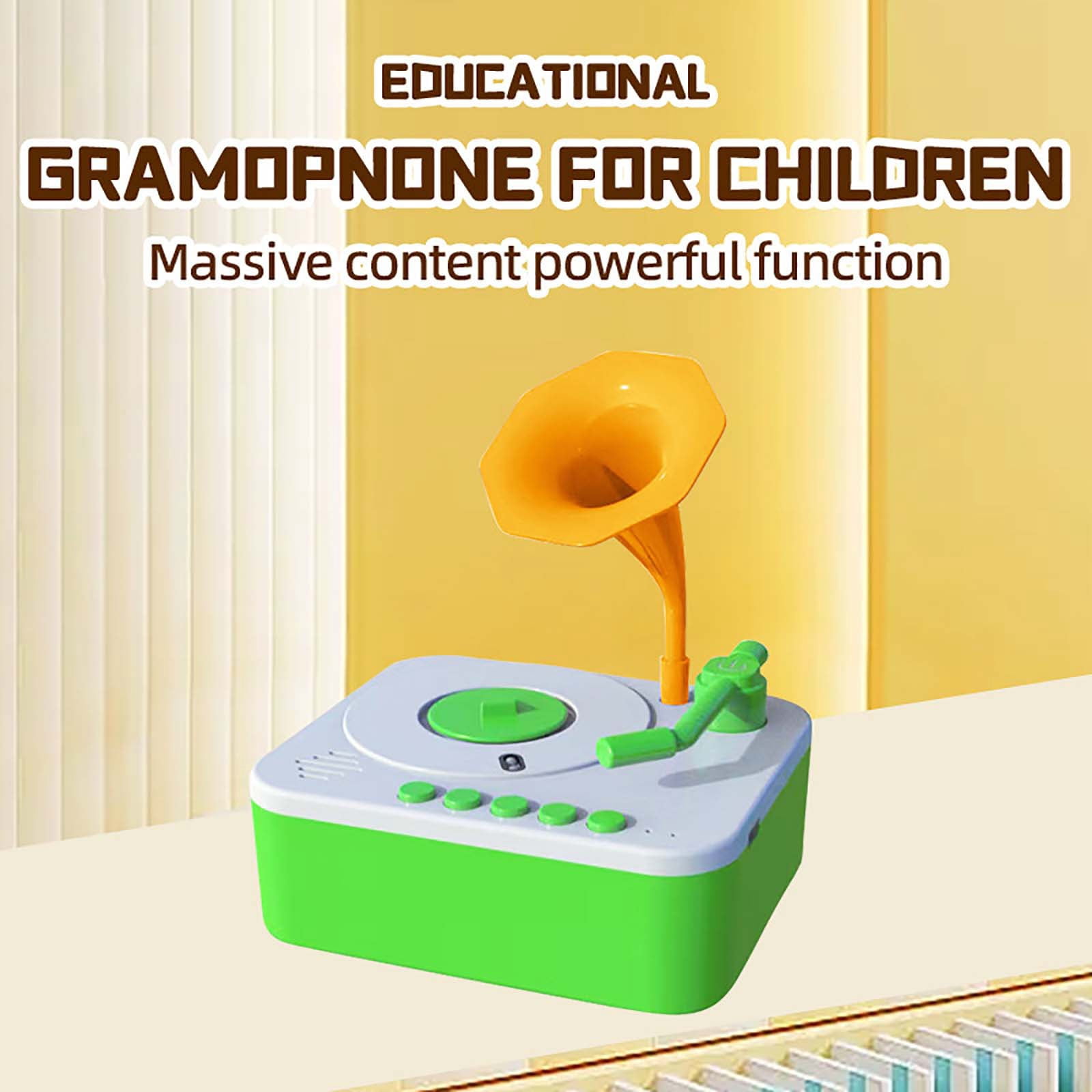 Kehuo Kids Record Player Educational Story Music Phonograph with 96 Cards (Blue, 1 Pack) h2tfe