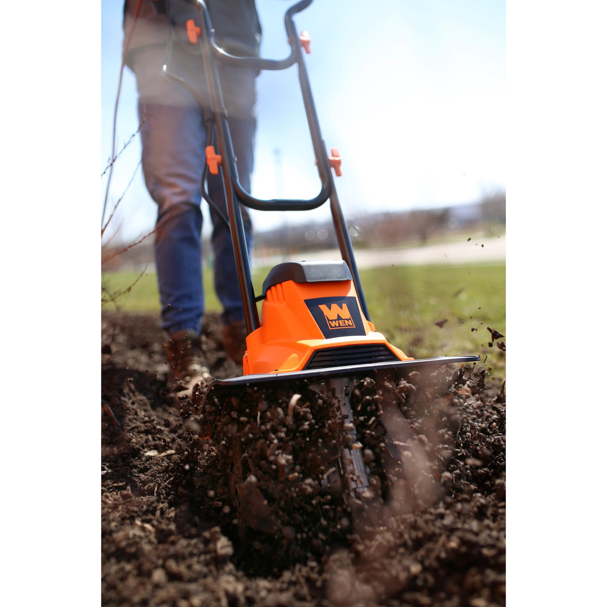 WEN 10-Amp Electric Tiller and Cultivator (14 in Width, 8.7 in Depth) 7x0av