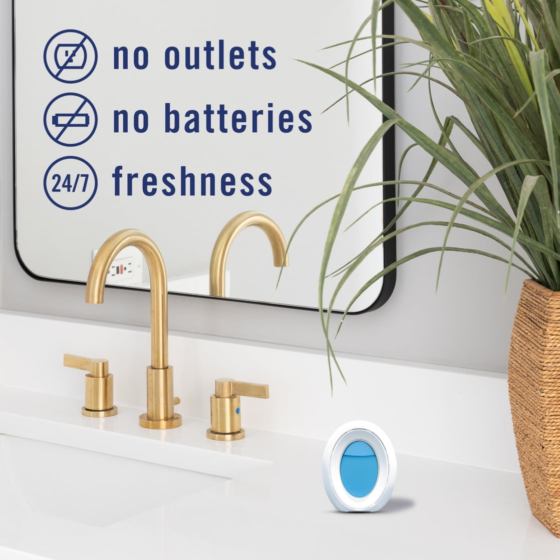 Febreze Bathroom Air Freshener, Odor-Fighting, Linen & Sky Scent (3 Count) ns5s2