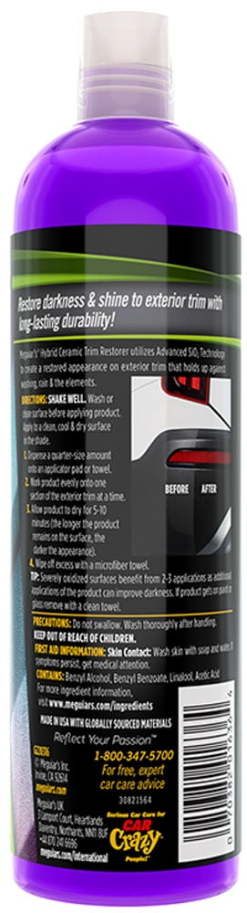 Meguiar's Hybrid Ceramic Trim Restorer for Exterior Plastic and Vinyl (16 oz) 642a1