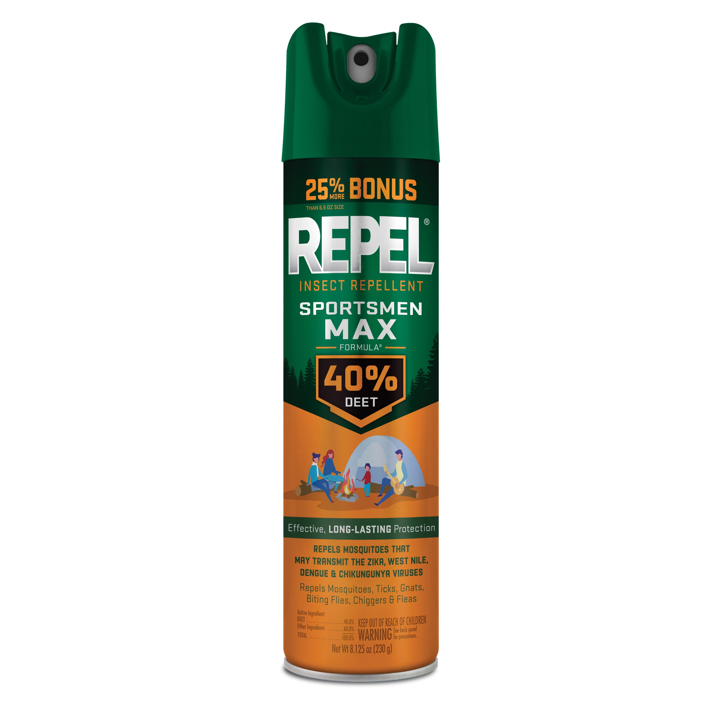 Repel Sportsmen Max Insect Repellent, Long-Lasting 40% DEET Formula for Outdoor Protection (8.125 oz) rdkp6