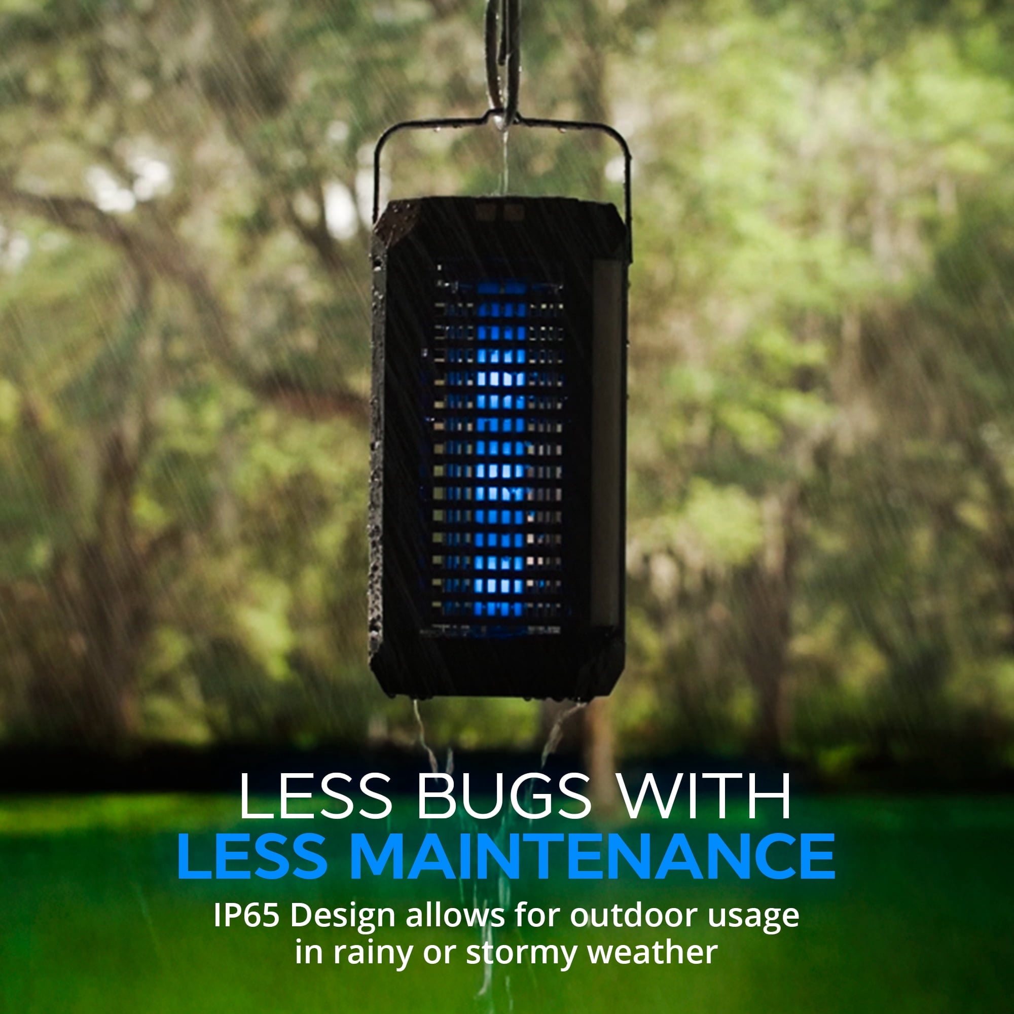 Bell + Howell Rogue Bug Zapper Lantern, Rechargeable LED Mosquito & Fly Repellent (Black, 10 in x 5 in) j66dn