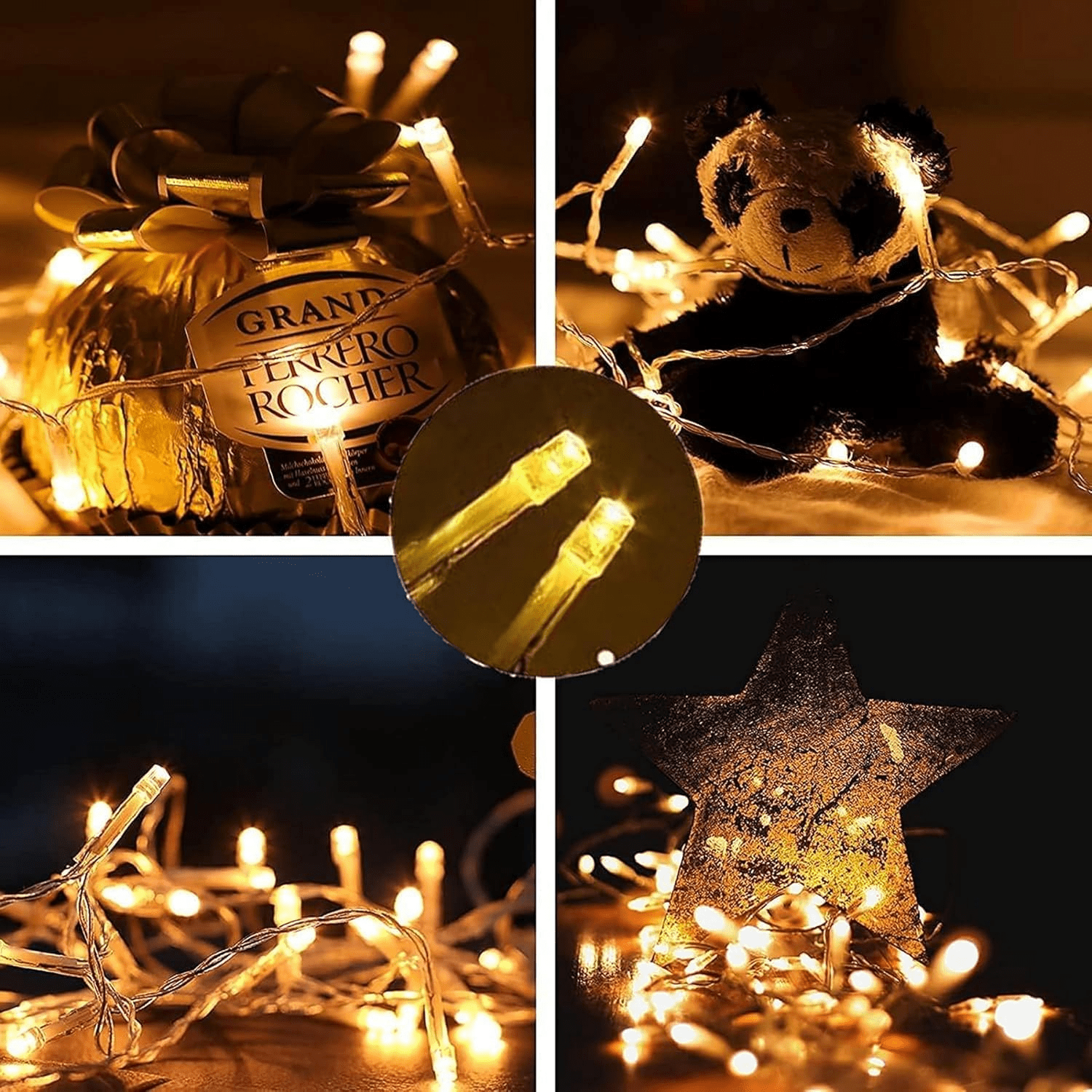 ArooickT 220 LED Fairy String Lights, Waterproof Indoor Outdoor Decorative Lighting with Remote Control (Warm White, 82 ft) ss4pw