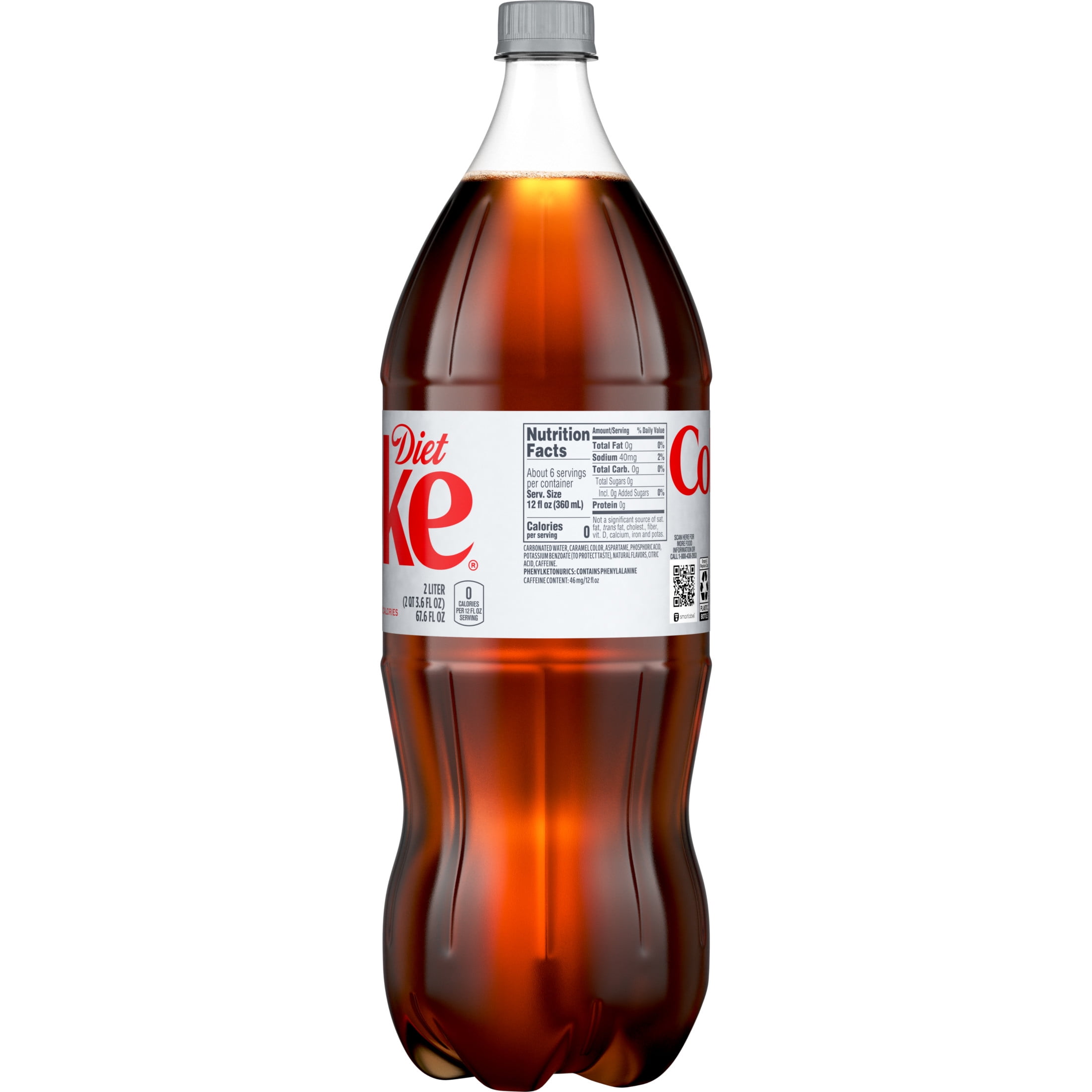 Diet Coke Carbonated Soft Drink, Zero Calorie Refreshing Soda (67.6 fl oz) h2m89