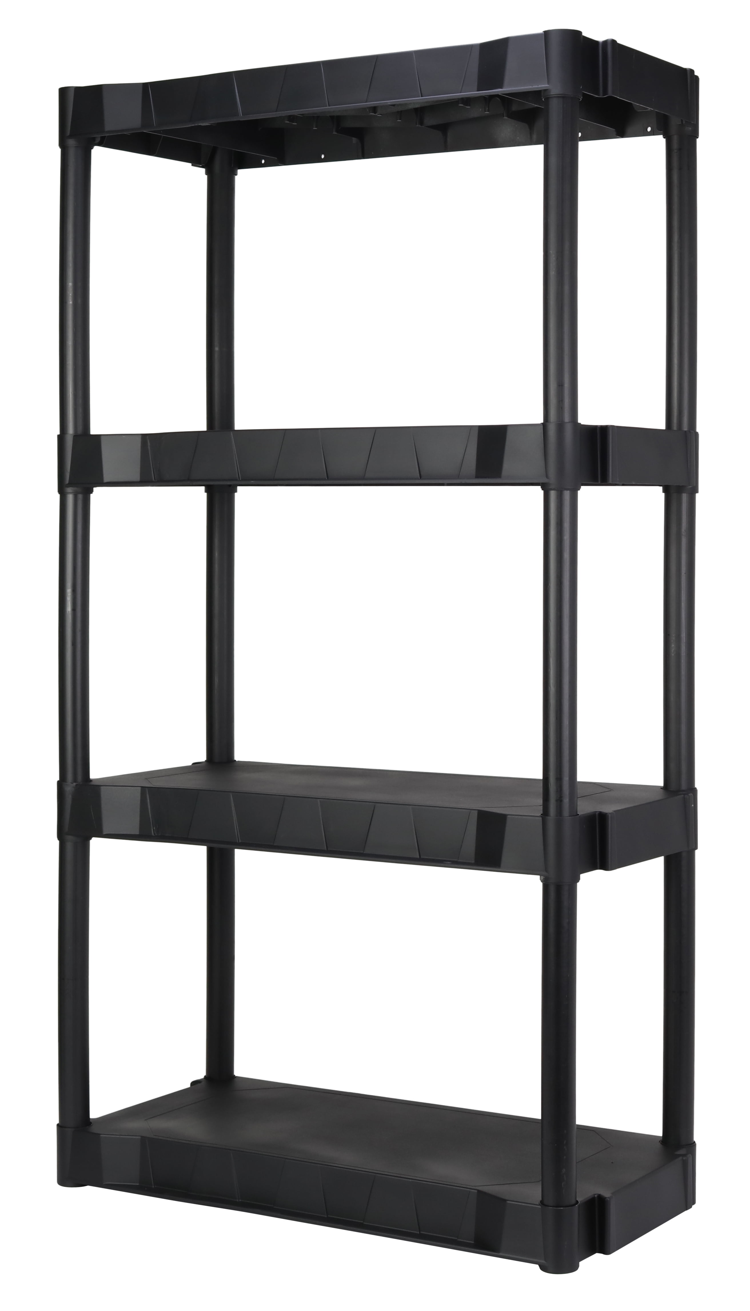 Hyper Tough 4-Shelf Plastic Storage Shelving Unit (Black, 13.88 in D x 30 in W x 56.2 in H) 2cuu3