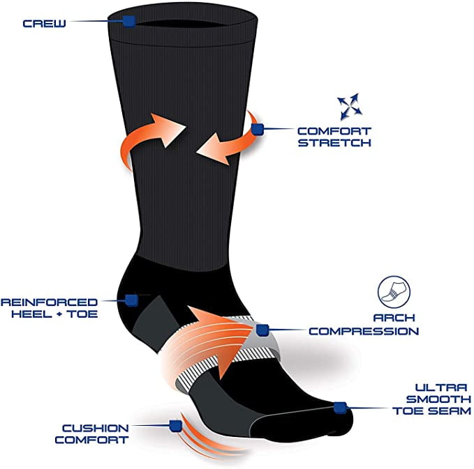 AND1 Men's Cushion Crew Socks, Moisture-Wicking Athletic Performance (Black, 12 Pack) 7etwr
