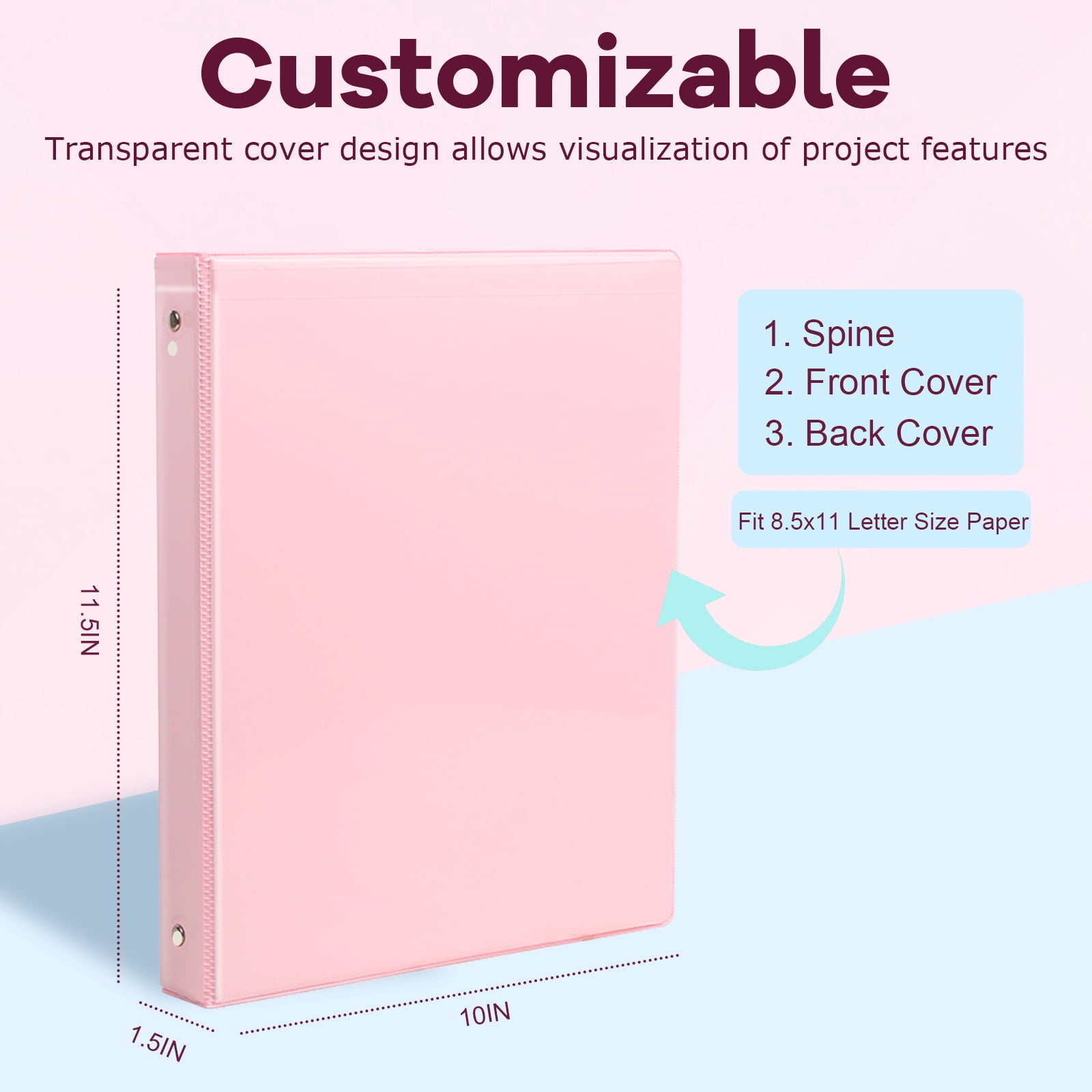 STYZIGZZ 3-Ring View Binders with Pockets, Durable School and Office Document Organizer (Assorted Pastel Colors, 4-Pack, 1 in) 0qx4k