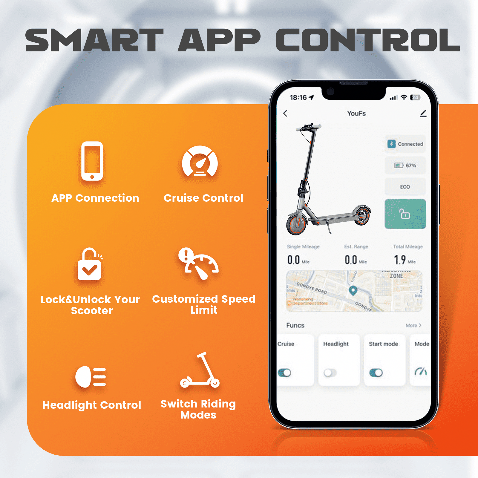 DIERTTIER Electric Scooter for Adults, 350W Motor, 19MPH Max Speed, Foldable Commuter E-Scooter (Red, 8.5 in Tires) 6xopp