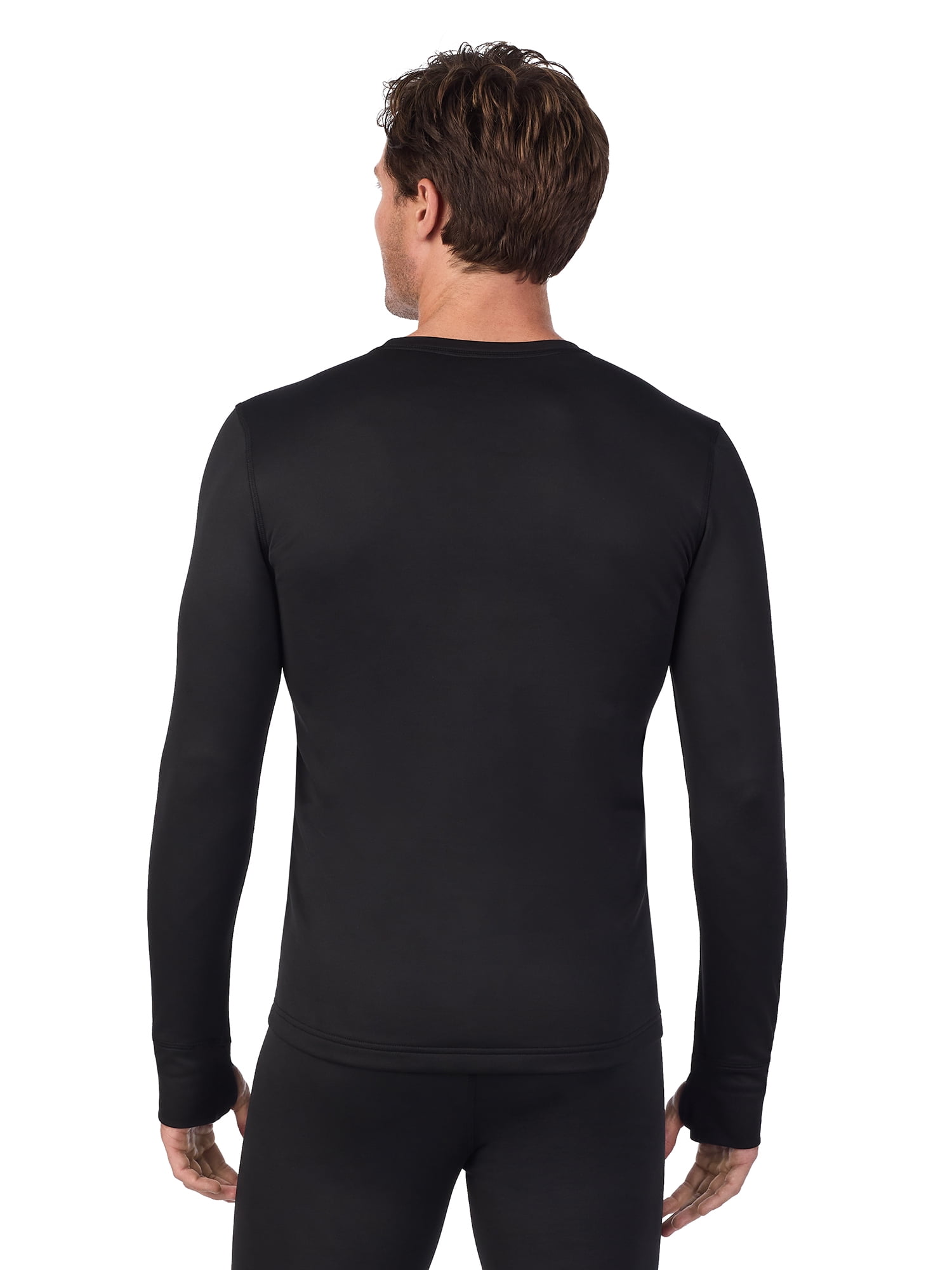 Cuddl Duds Men’s Thermal Guard Long Sleeve Base Layer Crew Neck Top (Black, S-3XL) aj0gf