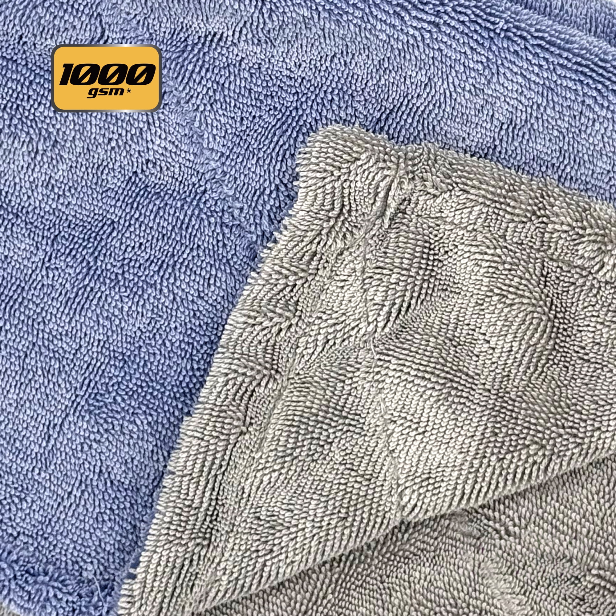 Platinum Series Pro Spec Car Drying Towel, Edgeless Twisted Loop Microfiber, High Absorbency (Grey, 18 in x 24 in, 2 Pack) g7jxq