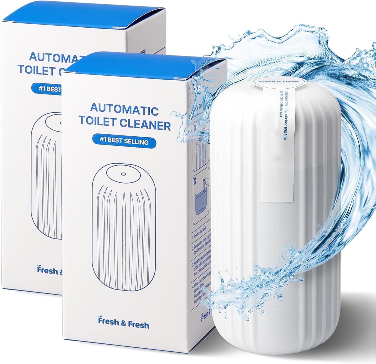 Fresh & Fresh Automatic Toilet Bowl Cleaner Tablets (2 Pack, 5000 Total Flushes) fv0bw