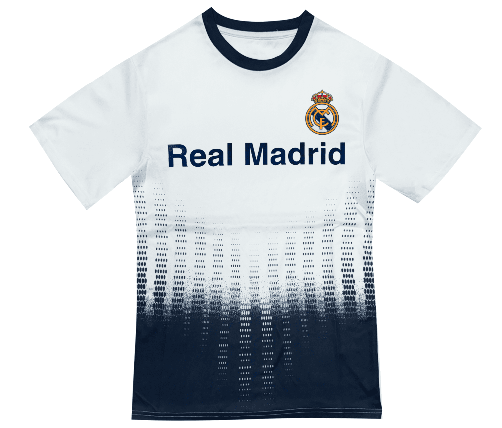 Icon Sports Real Madrid Soccer Jersey, Breathable Polyester Fan Apparel (White/Navy, Adult S-XL) 90430