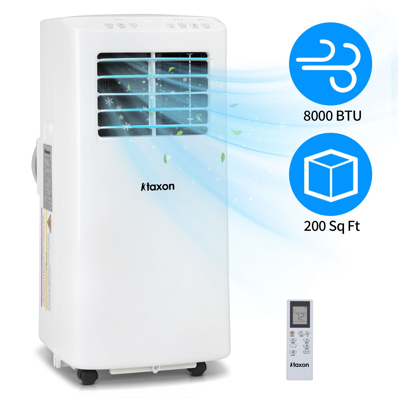 Ktaxon Portable Air Conditioner and Dehumidifier with Remote Control and Window Kit (White, 300 sq ft) oegz6