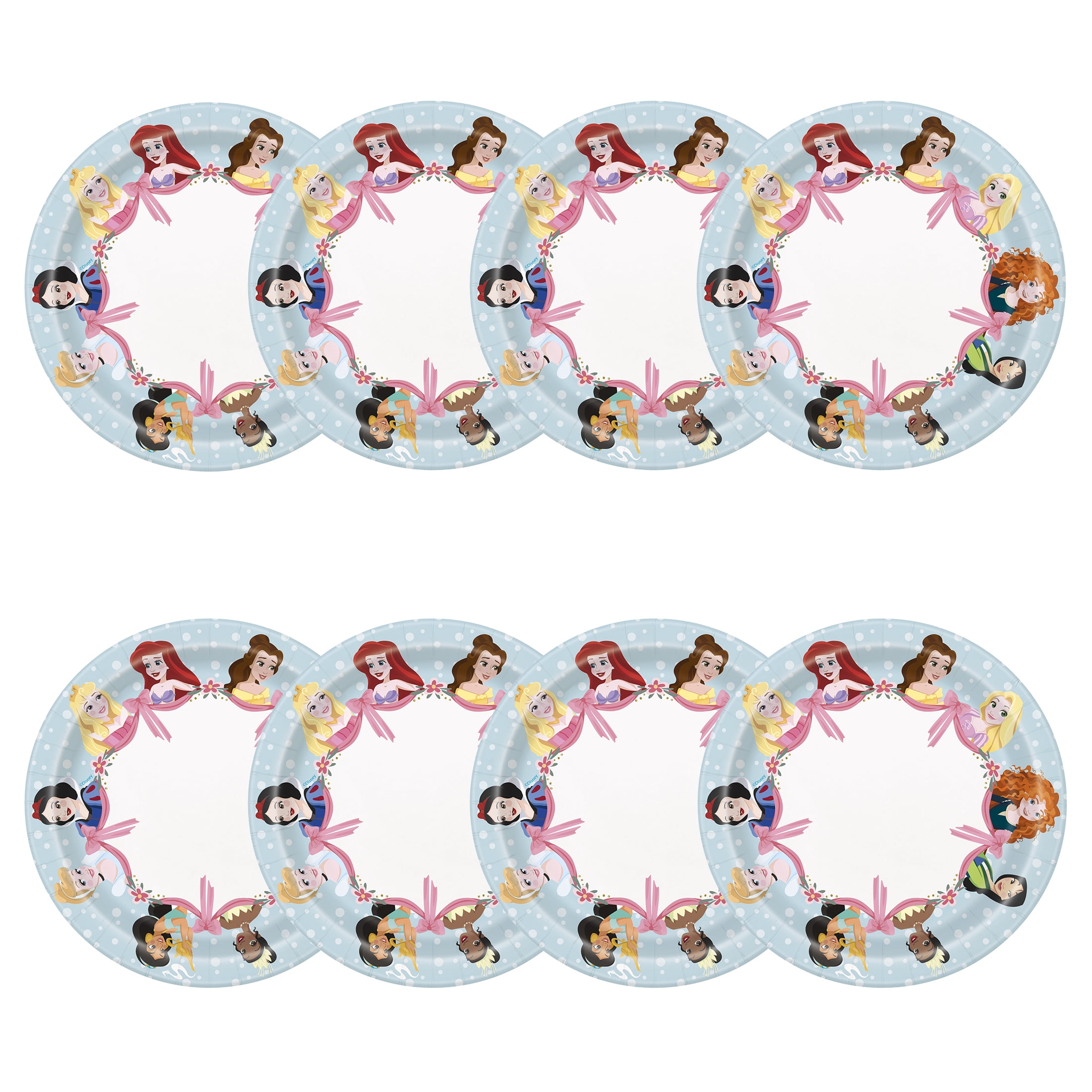 Disney Princess Round Dessert Plates (7 in, 8 ct) pwmo2