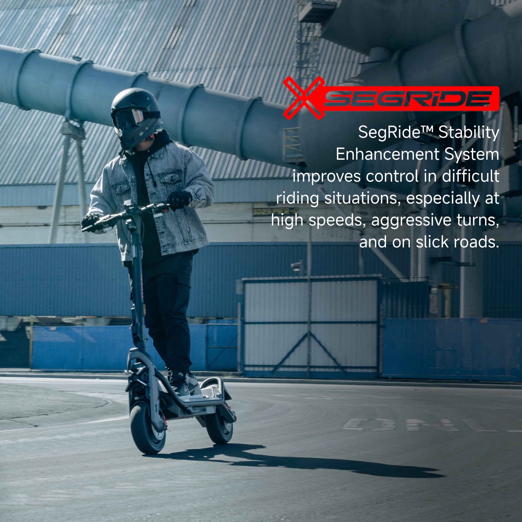 Segway GT3 SuperScooter, High-Performance Electric Scooter with 31 mph Max Speed and 45 Miles Range (Gray, 11-inch Tires) v1g8w
