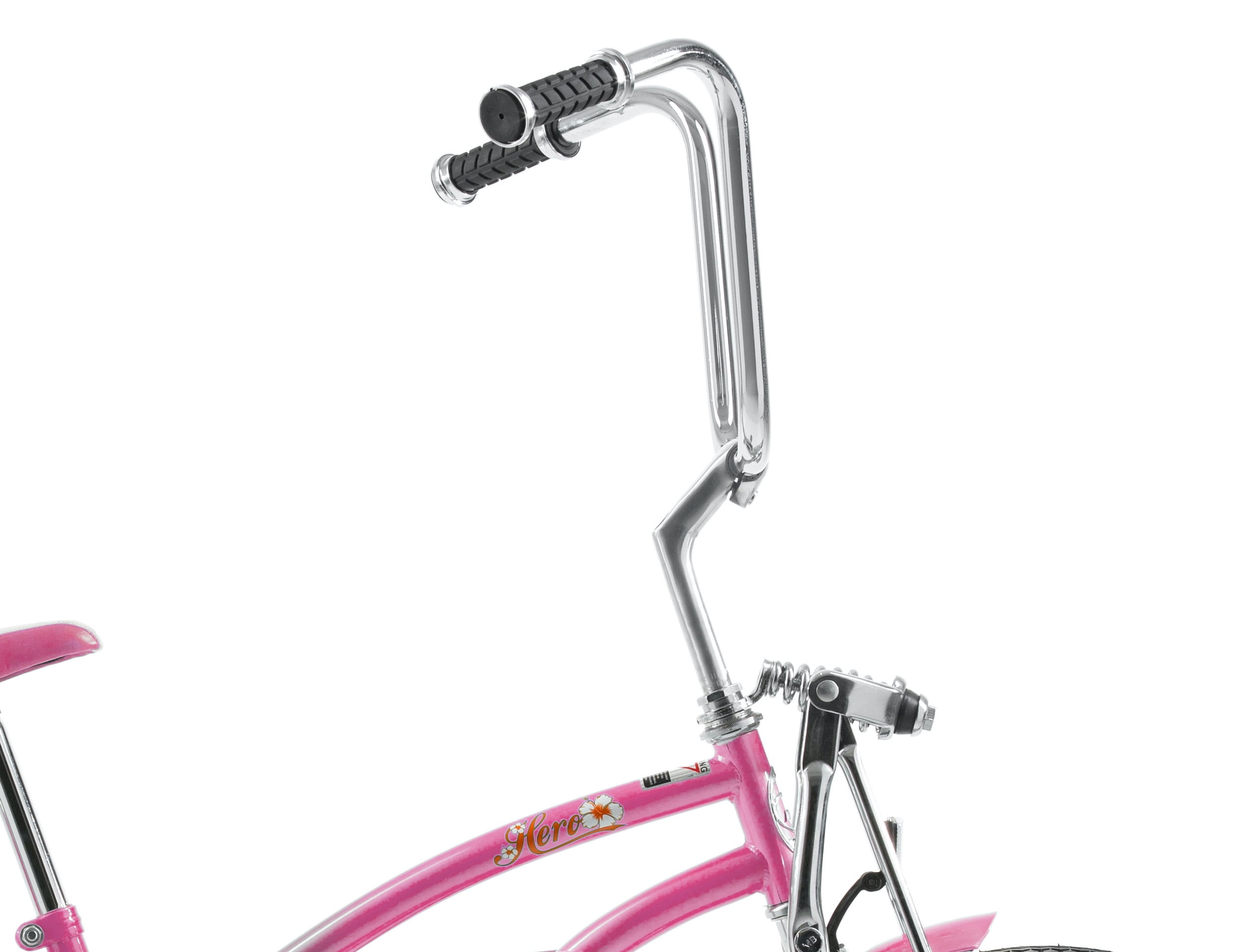 Wonder Wheels 20 in. Beach Cruiser Lowrider Bicycle with Banana Seat (Pink, 20 in.) 7d7et