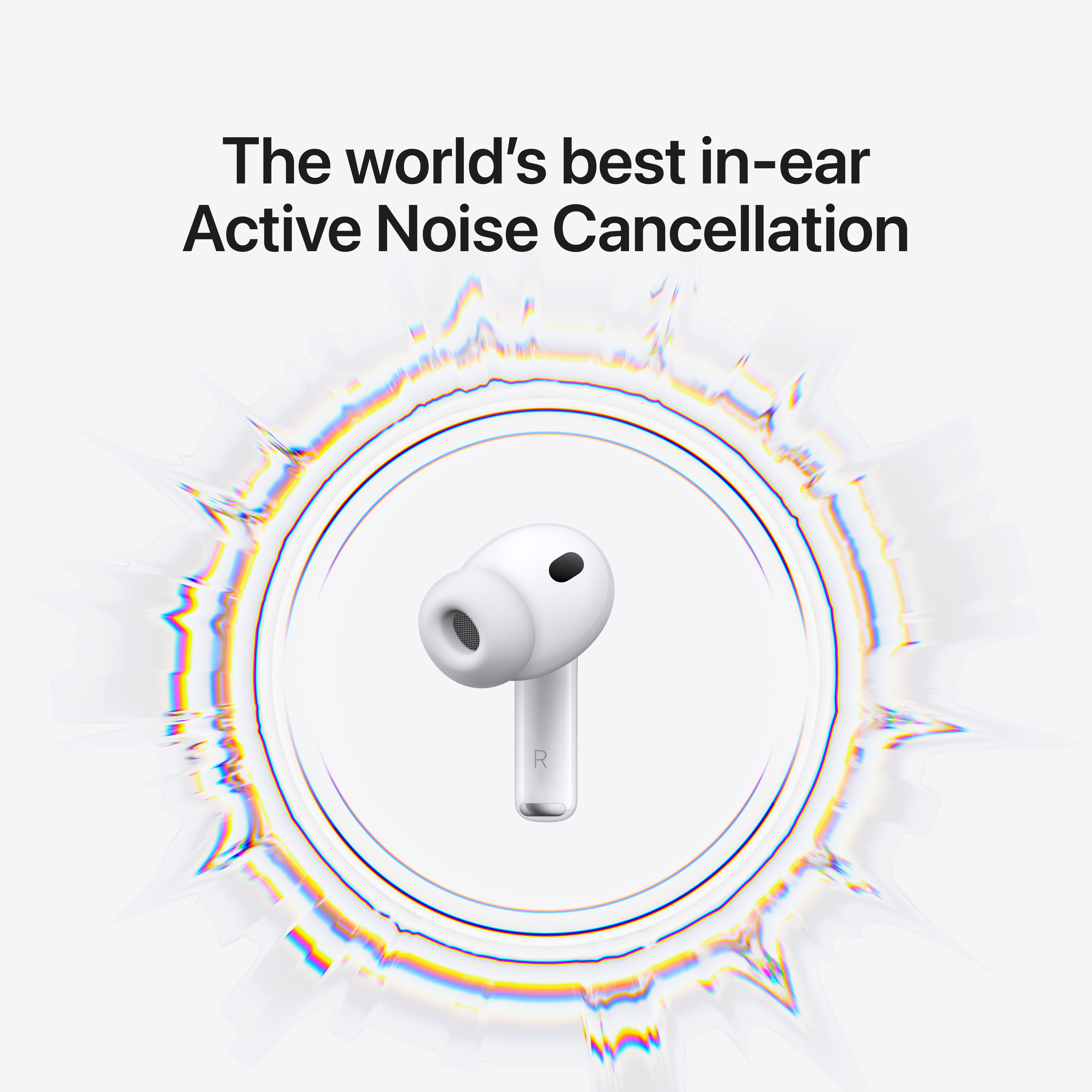Apple AirPods Pro 3 Wireless Noise Canceling Earbuds with Personalized Spatial Audio (White, One Size) remyk