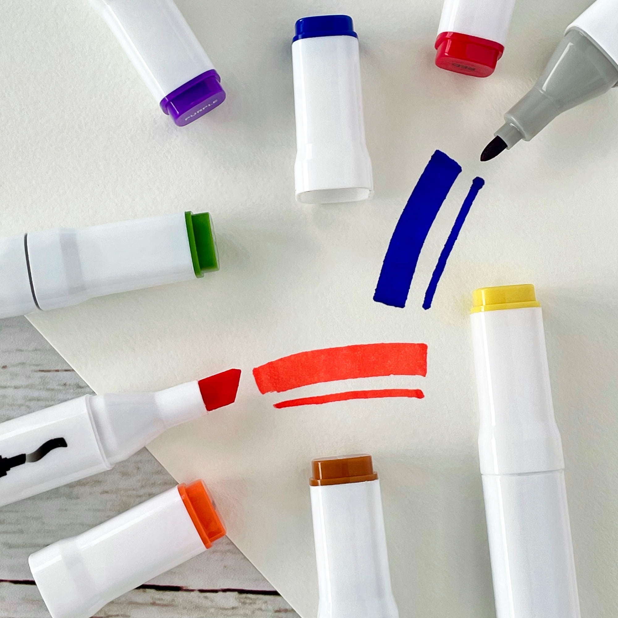 ArtSkills Dual Tip Alcohol Marker Set with 9 in x 12 in Paper Pad (10 Pieces) 4mtxv