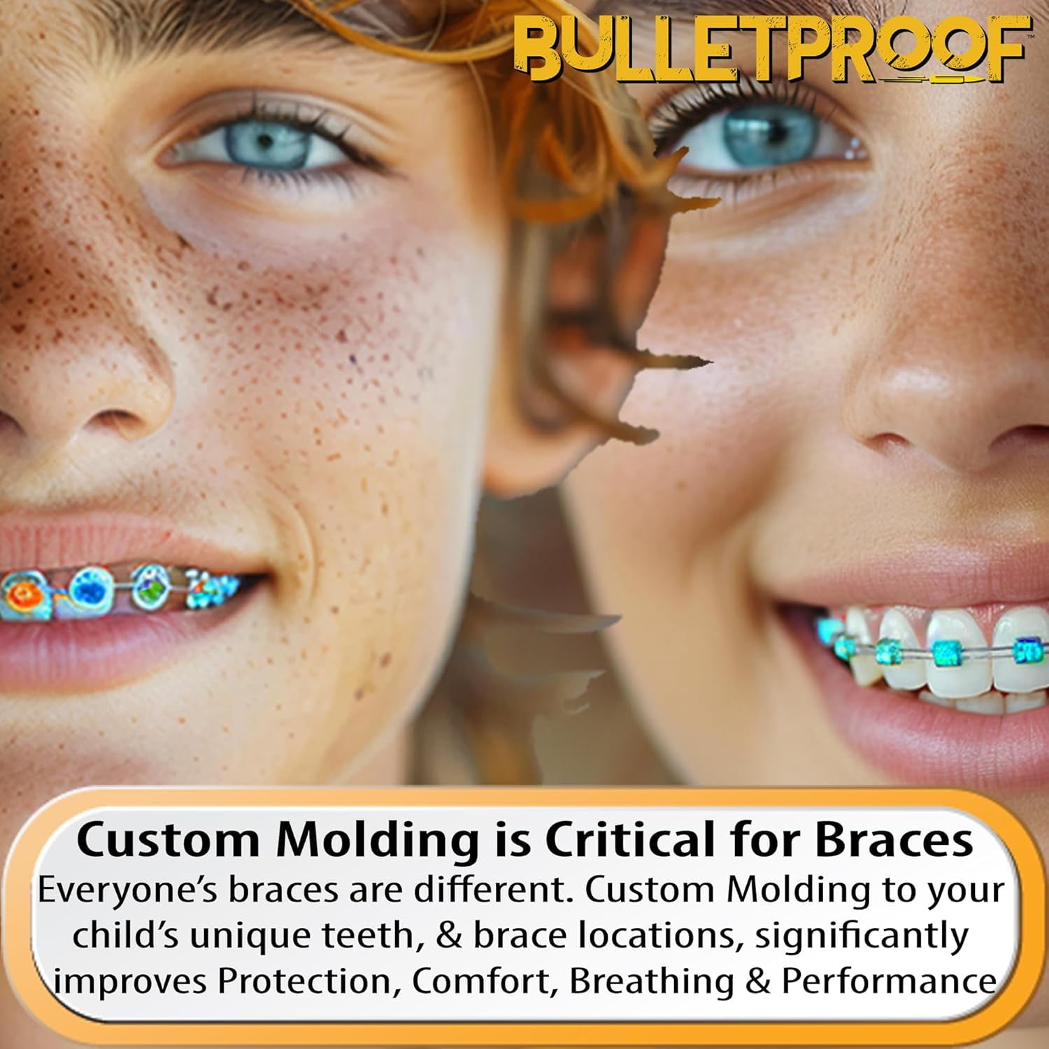 BulletProof MouthGuards Sports Mouth Guard for Braces (Black, One Size) olij3
