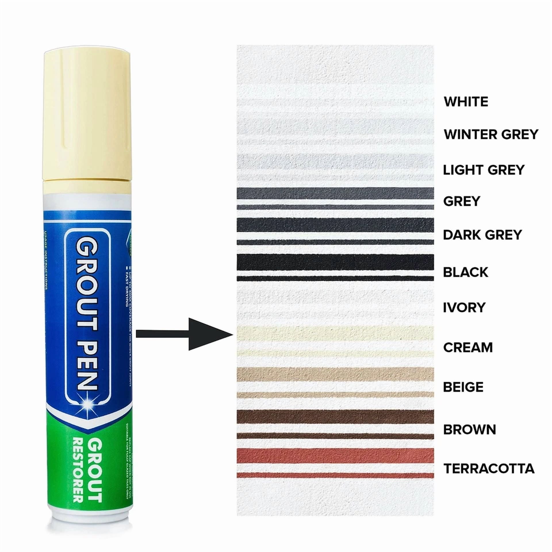 YANI Tile Grout Pen Waterproof Paint Marker (Yellow, Wide Tip) ui9ac