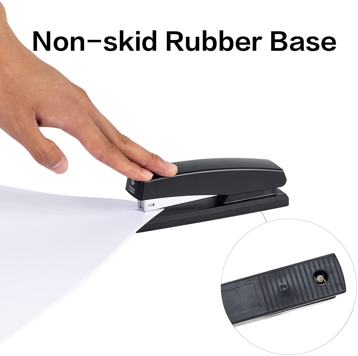 Deli Desktop Stapler Set with 1000 Staples and Remover (Black, 20 Sheet Capacity) lyi6i