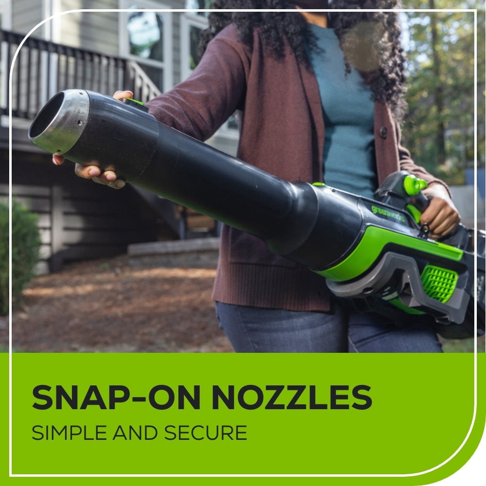 Greenworks 80V Cordless Leaf Blower with 4Ah Battery and Charger (800 CFM, 200 MPH, 10 lb) yc7q7