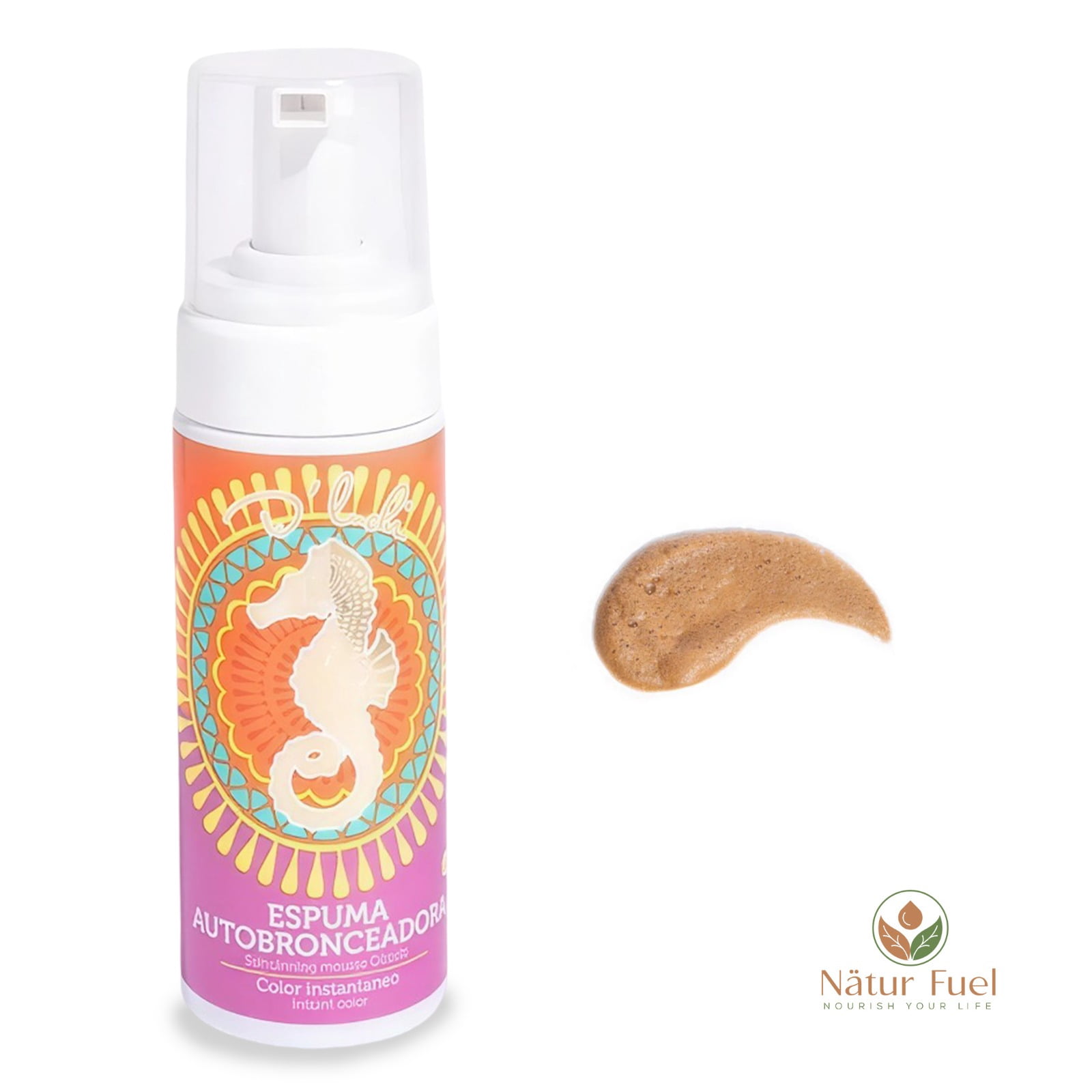 D’Luchi Self-Tanning Mousse, Hydrating Sunless Tanner with Aloe Vera & Jojoba (Medium Caramel, 5.07 fl oz) nnnar