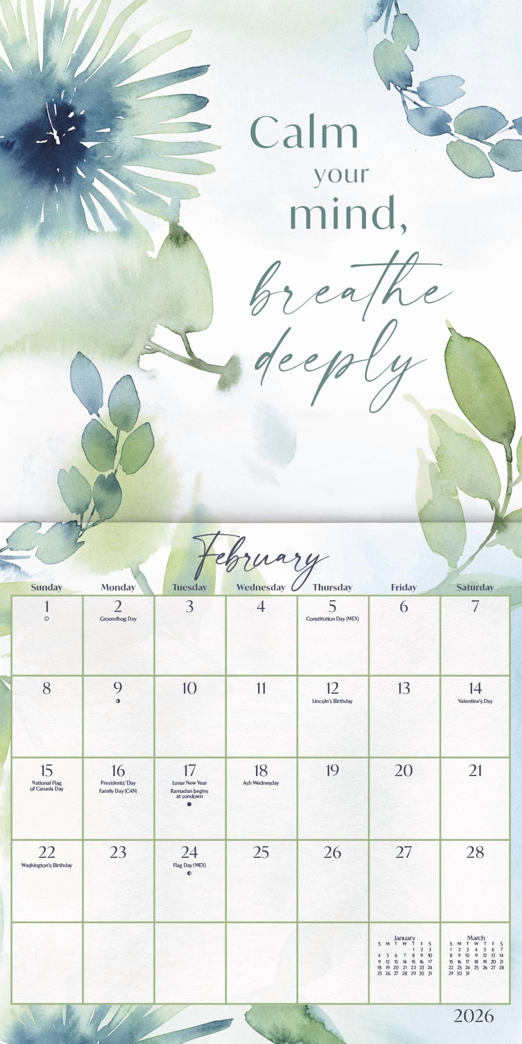 Trends International Whisper Song Stephanie Ryan 2026 Wall Calendar and 2026-2027 Pocket Planner Bundle (2-Piece Set) k8b81