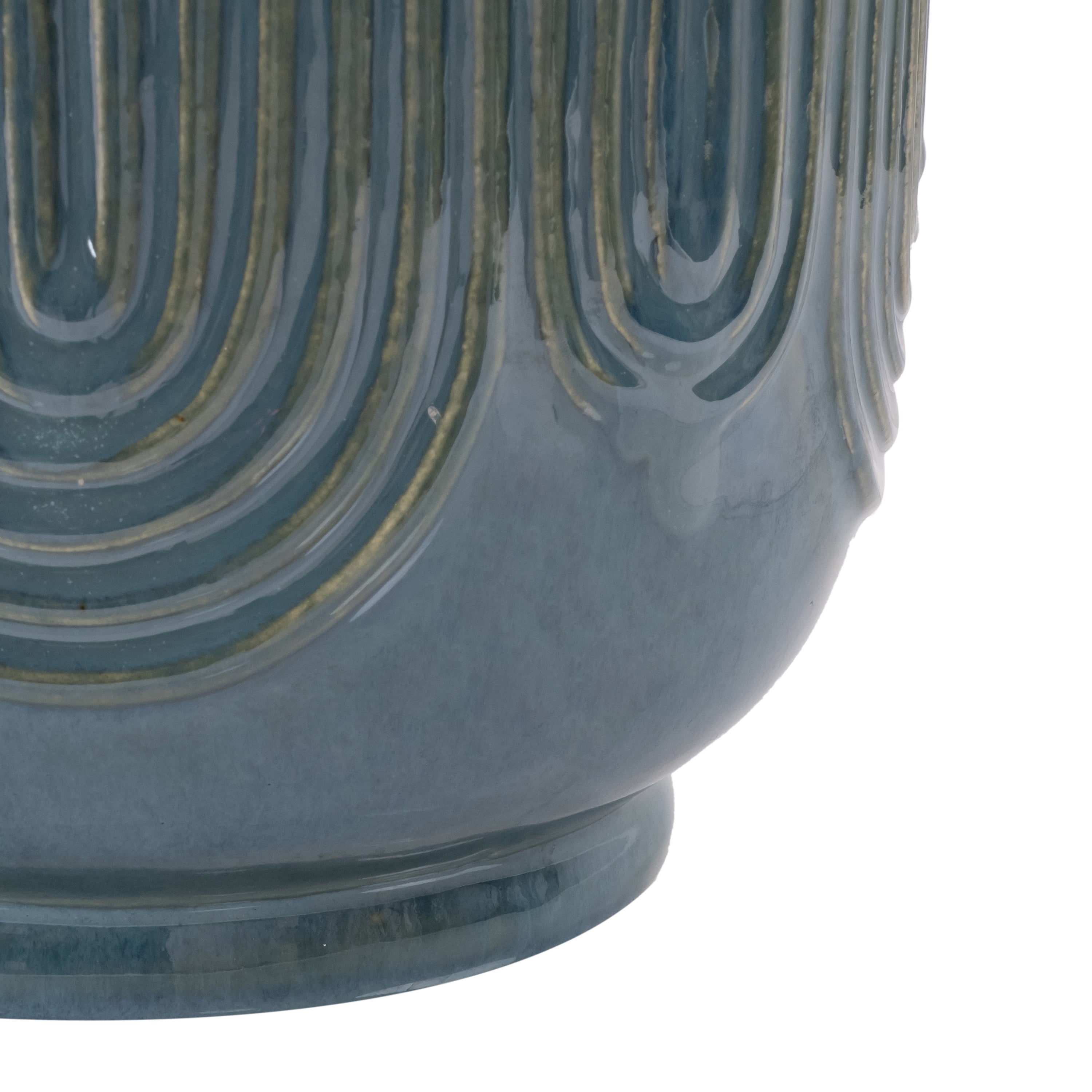 Beautiful Pill Debossed Ceramic Planter (Soft Teal, 8 in) kh0fv