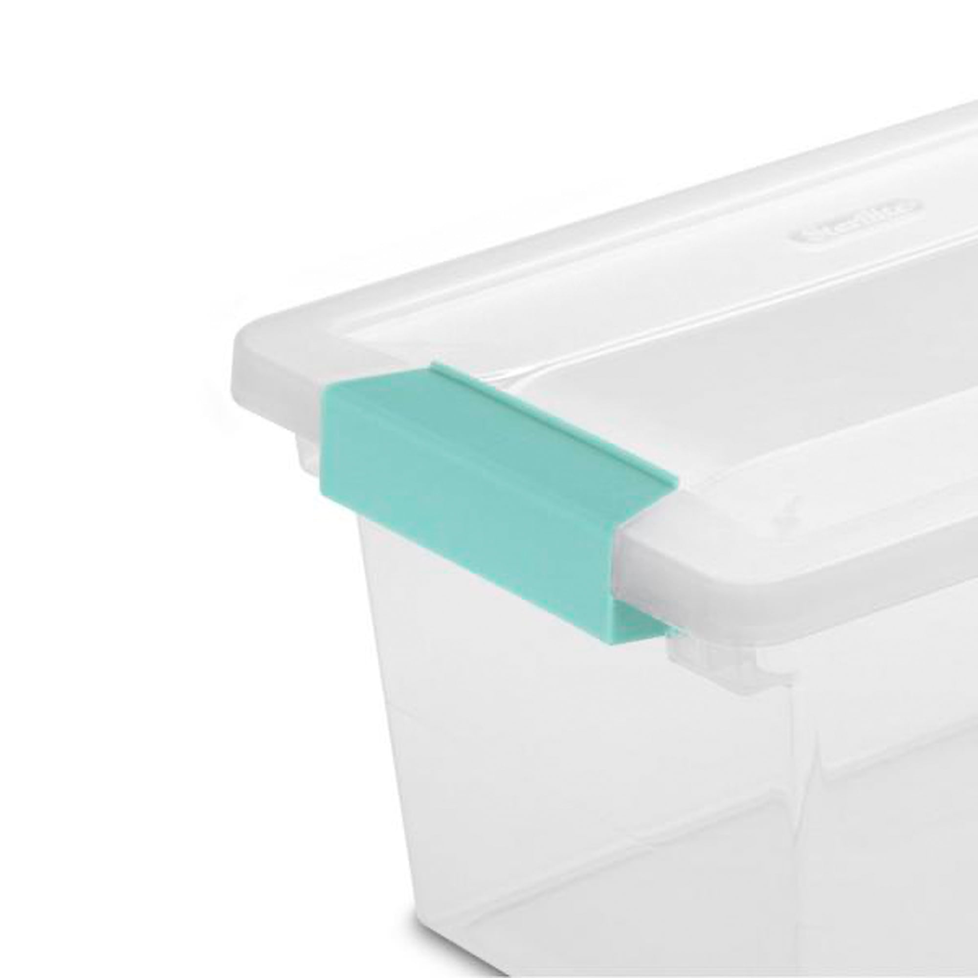 Sterilite Clip Storage Box Organizer Set (Clear, 10 Pack) 7wpr7